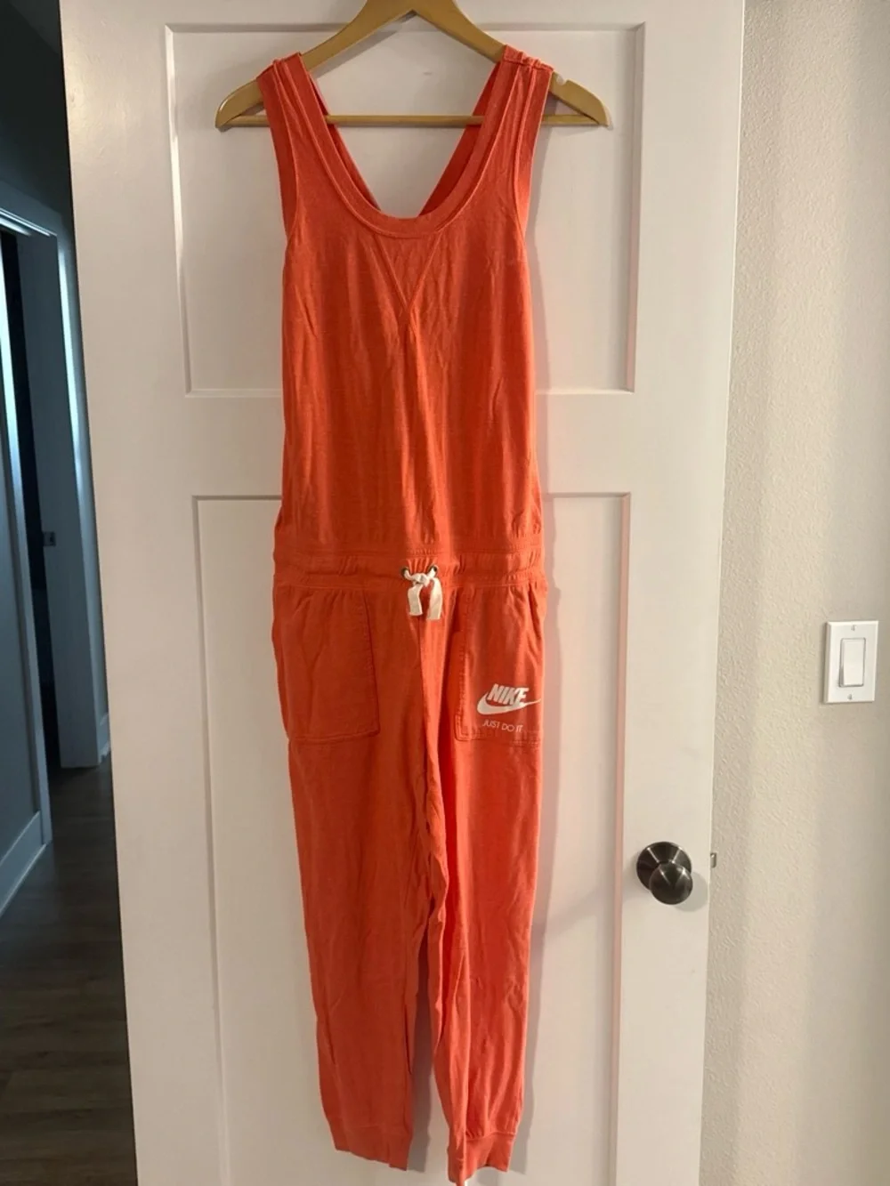 Nike Women’s Orange Sleeveless One-Piece Jumpsuit