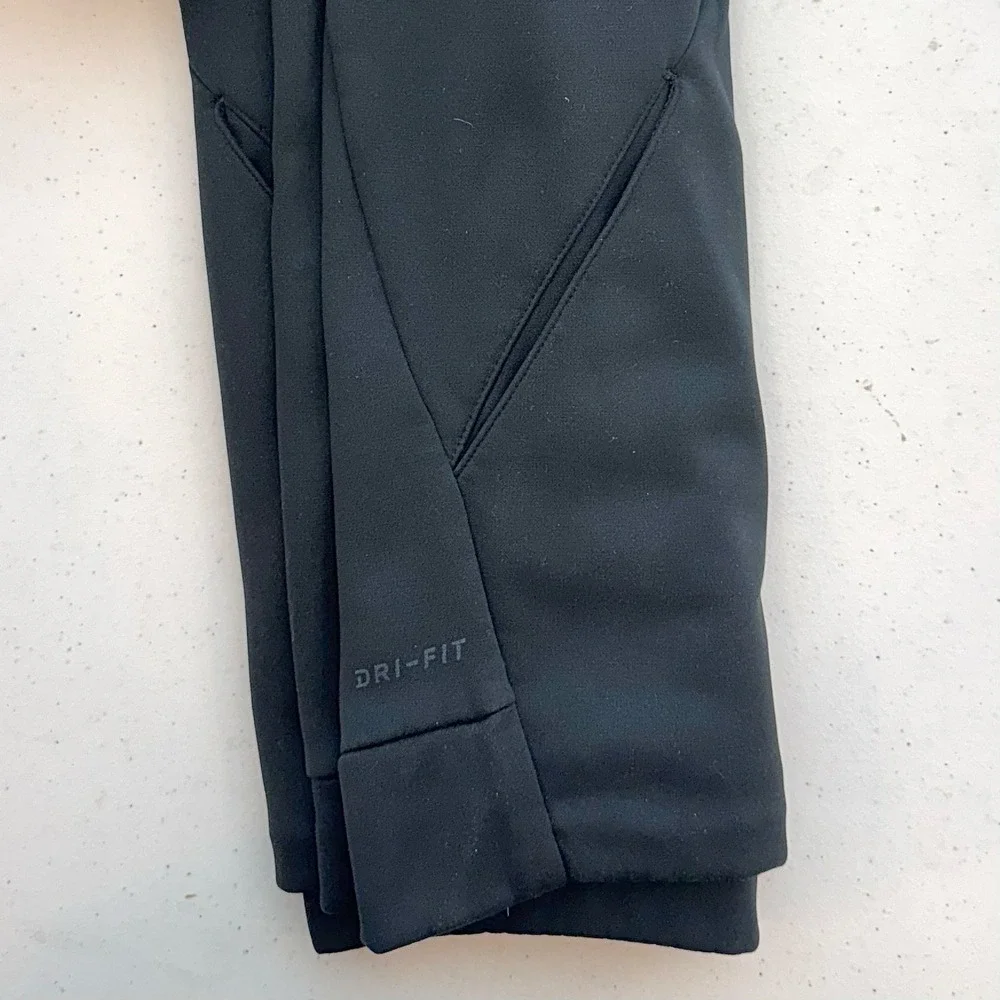 Nike Dri Fit Mens Hoodie Black Long‎ Sleeve Athletic Pullover Size M