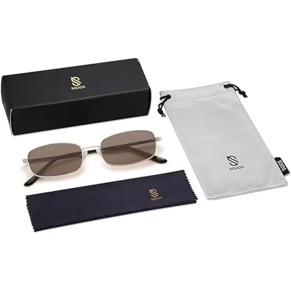 Trendy Small Y2K Rectangle Sunglasses for Women and Men Retro SJ1187