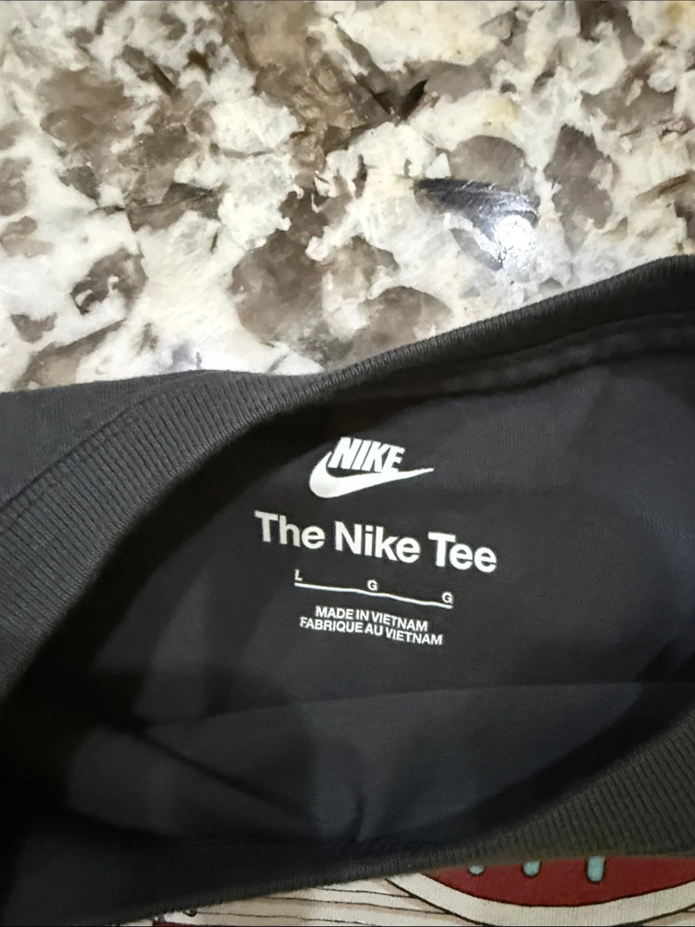 Nike Air Max Black Tee with Beige, White, Red and Teal Air Max 90 Graphic