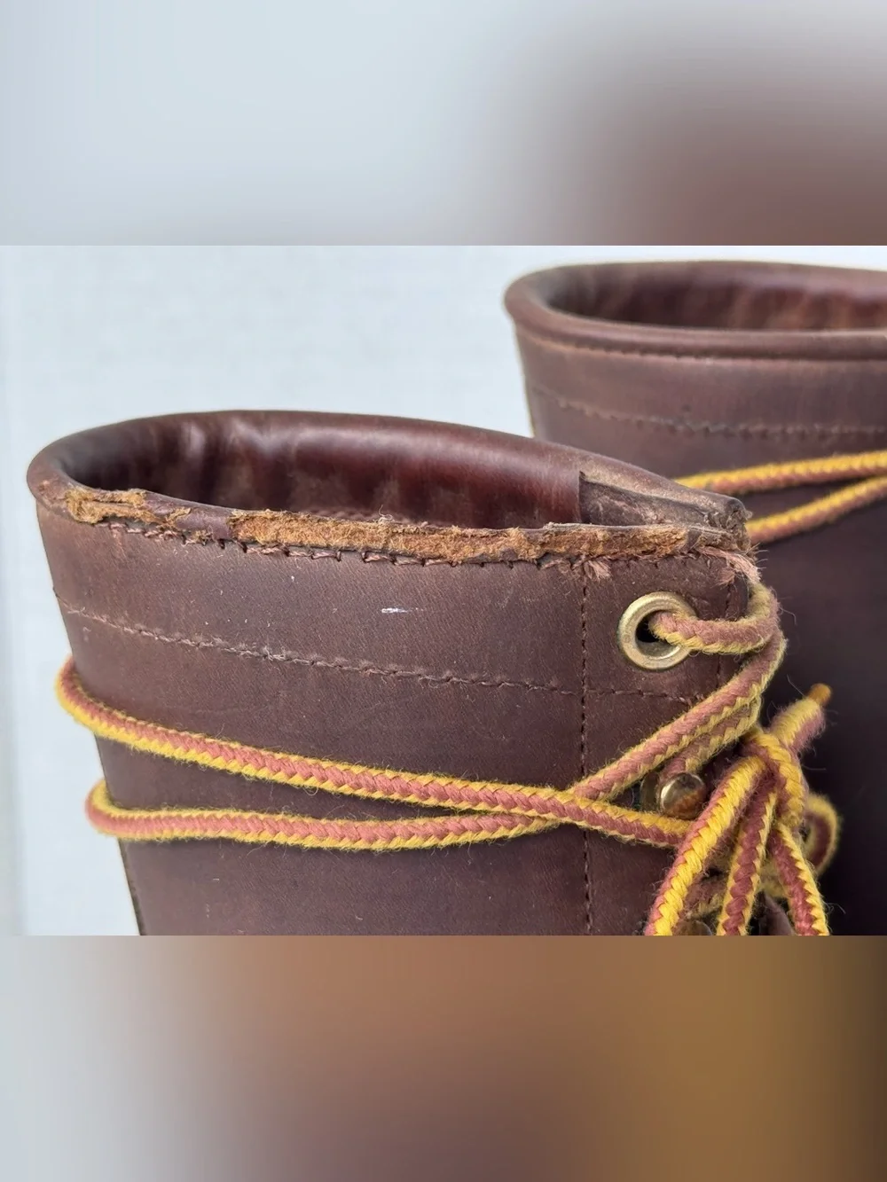 Justin Brown Leather Granny Lace up Kiltie Roper Western Cowgirl Boots Women 6.5