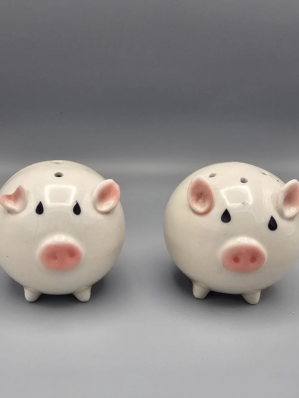 Ceramic Pig-Shaped Salt and Pepper Shakers Set