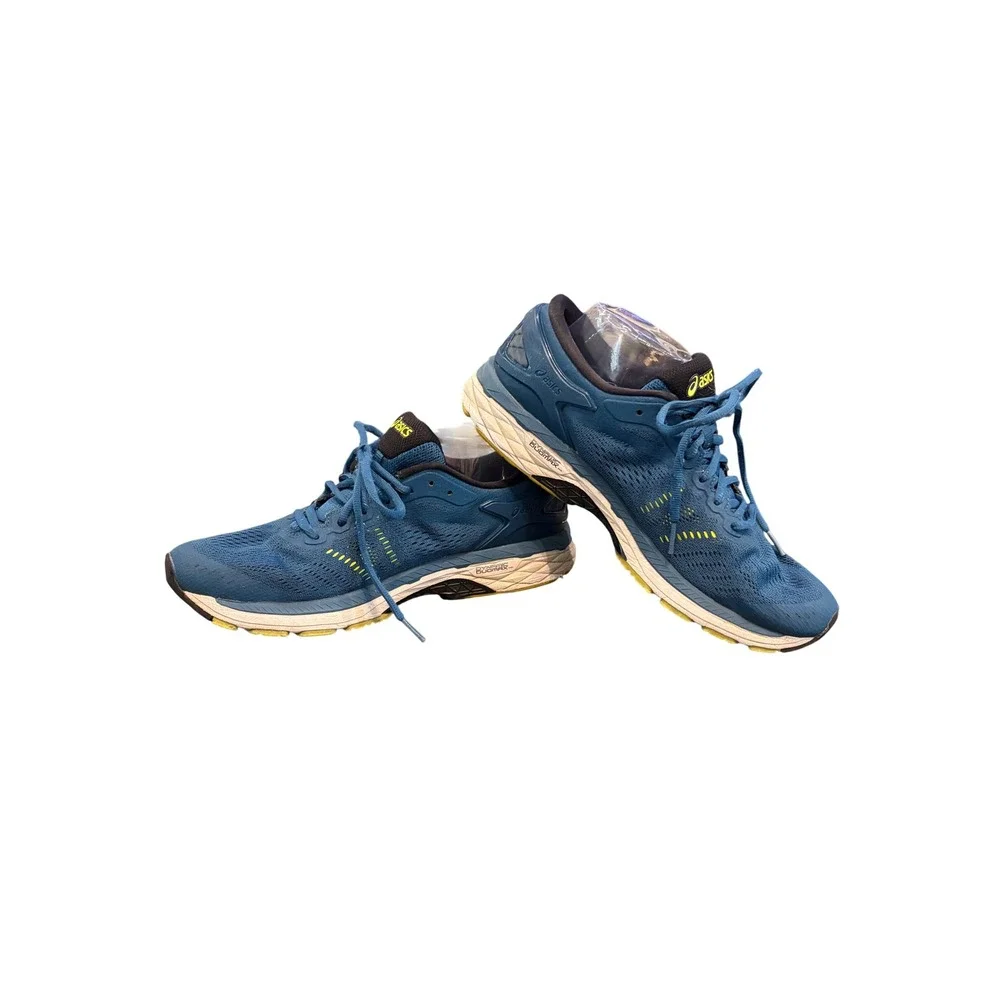ASICS Gel-Kayano 24 T749N Men's 9.5 Blue Black Running Shoes Sneakers GUC