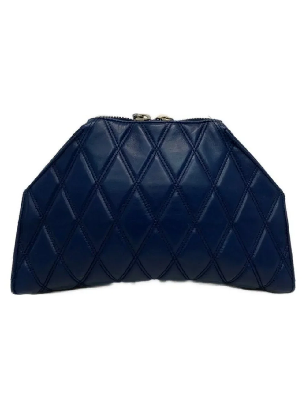 Balenciaga Clutch Navy Quilted Leather