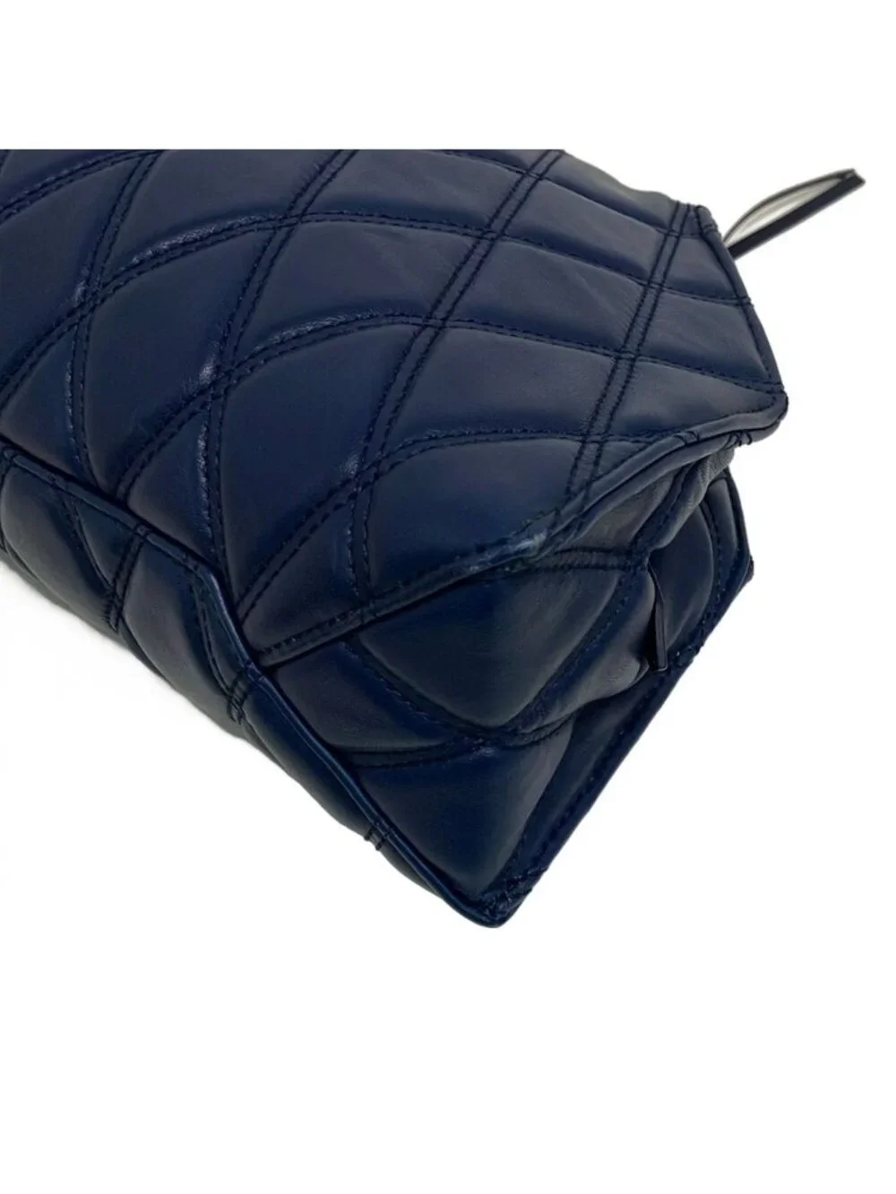 Balenciaga Clutch Navy Quilted Leather