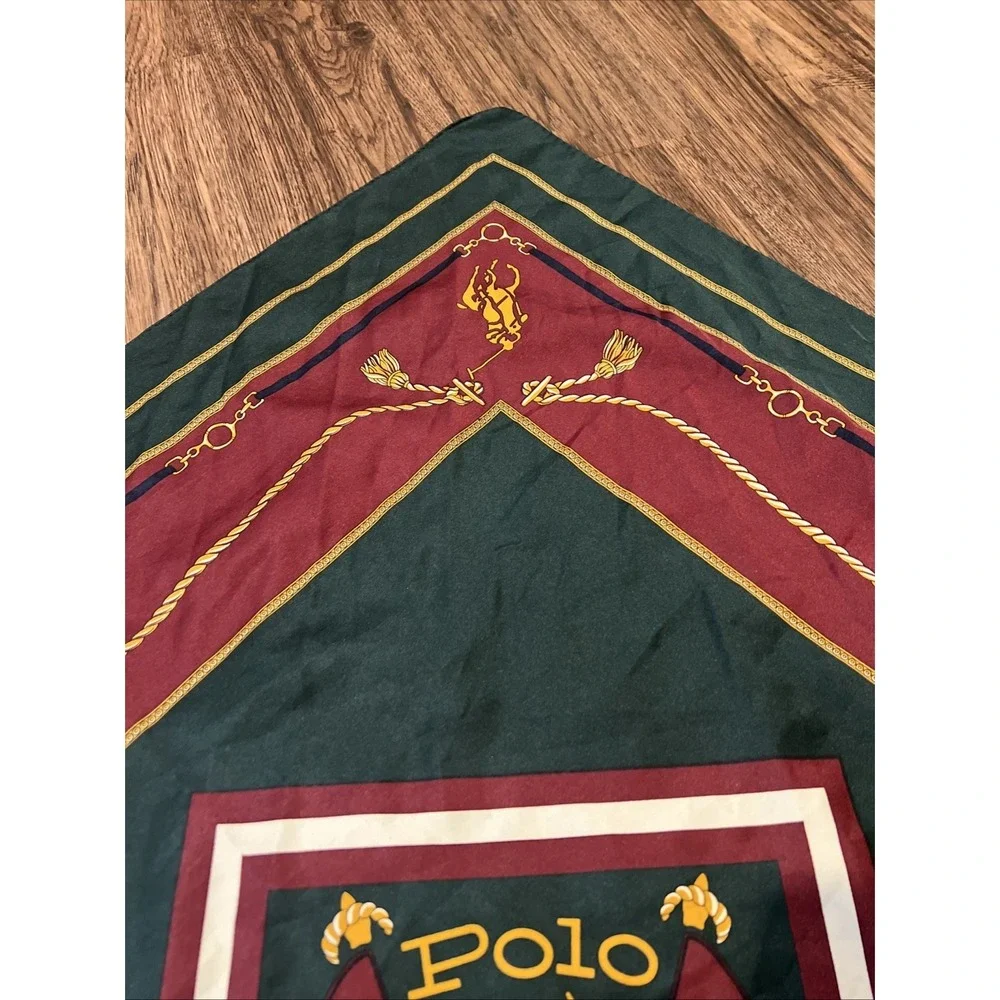 Vintage 80's Polo Ralph Lauren Uni Crest Pony Scarf 