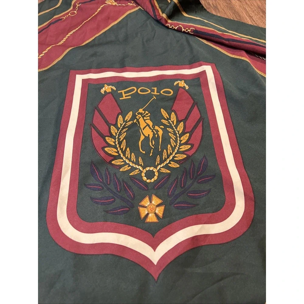 Vintage 80's Polo Ralph Lauren Uni Crest Pony Scarf 