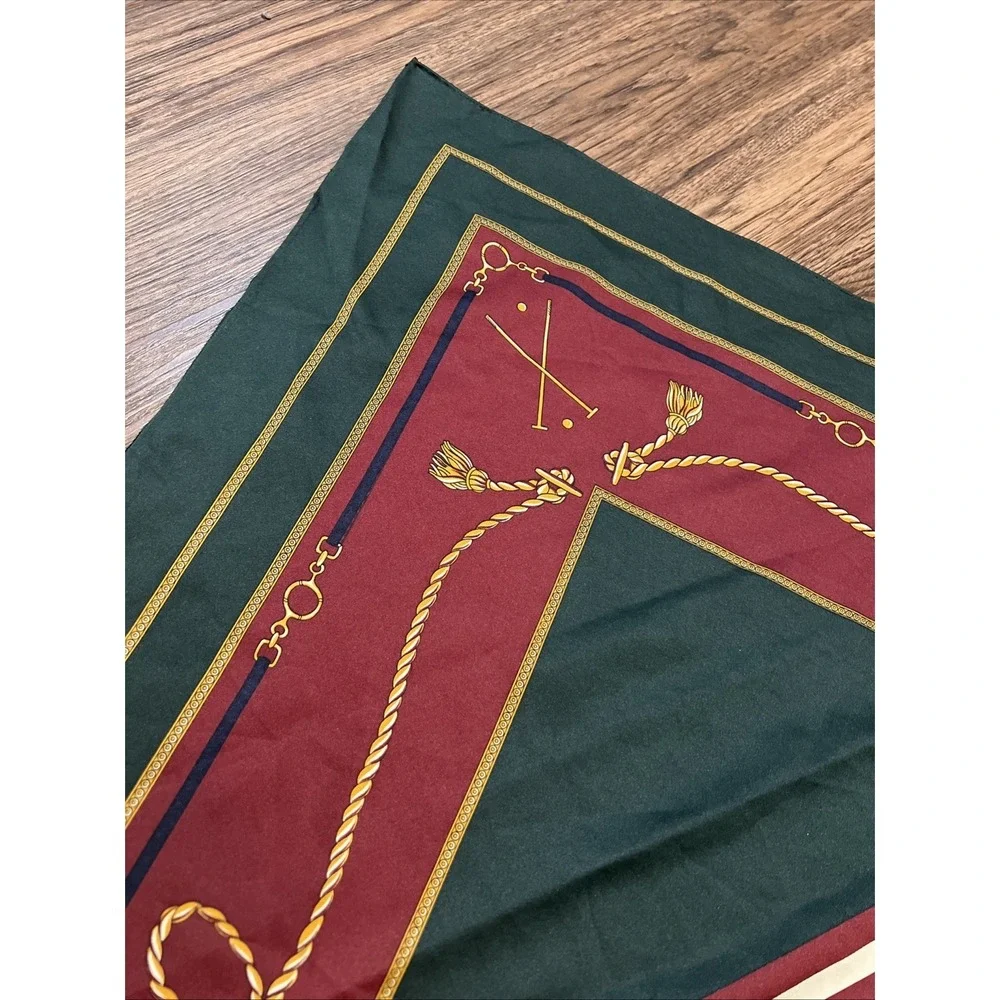 Vintage 80's Polo Ralph Lauren Uni Crest Pony Scarf 
