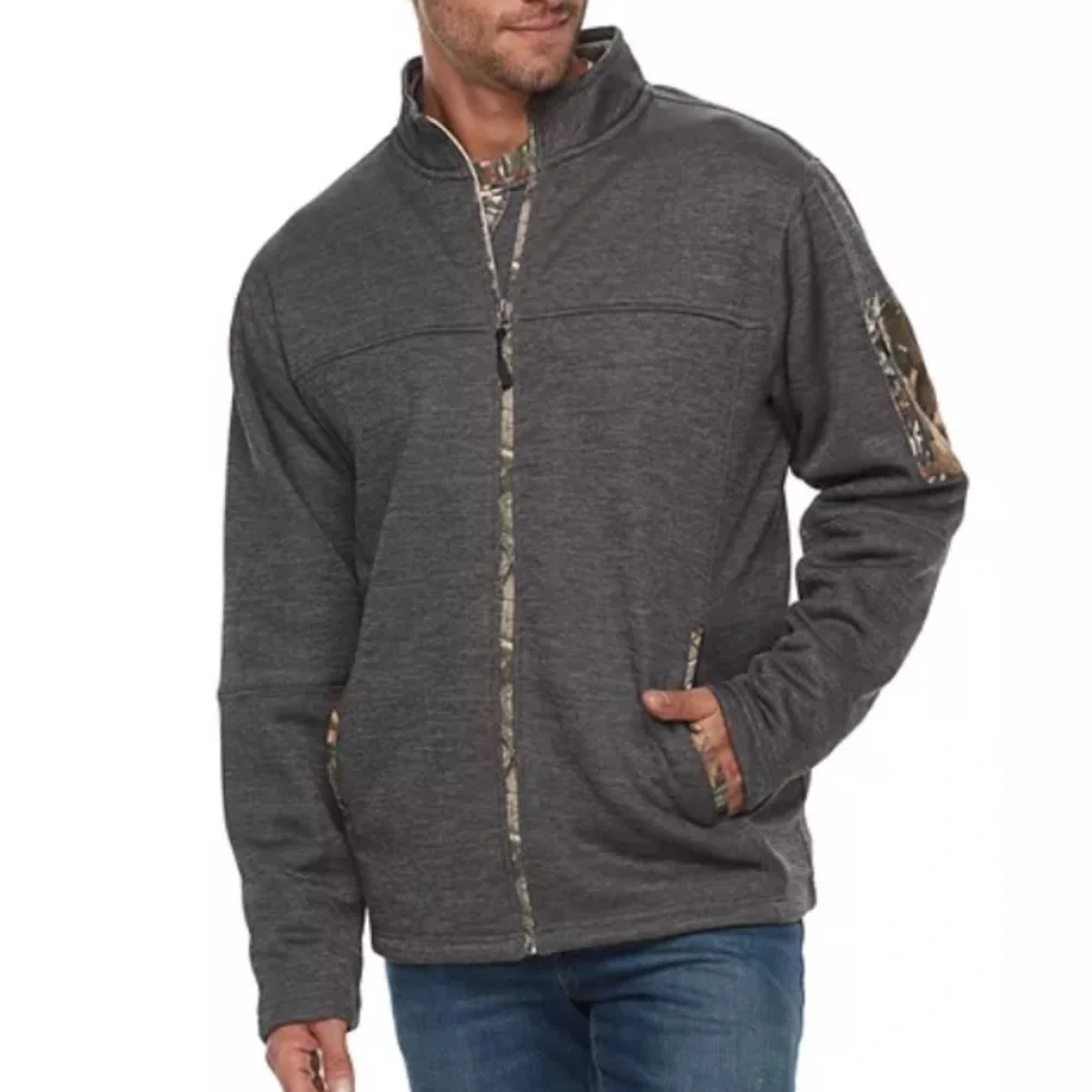 🔹NWT Realtree Men’s Gray Camo Trek Fleece Jacket