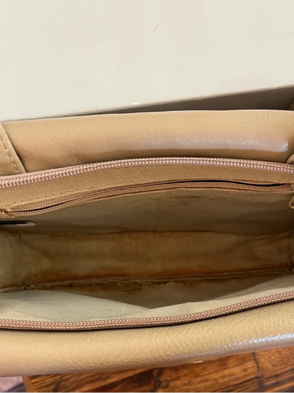 Rosetti Beige Crossbody Bag with Gold Hardware