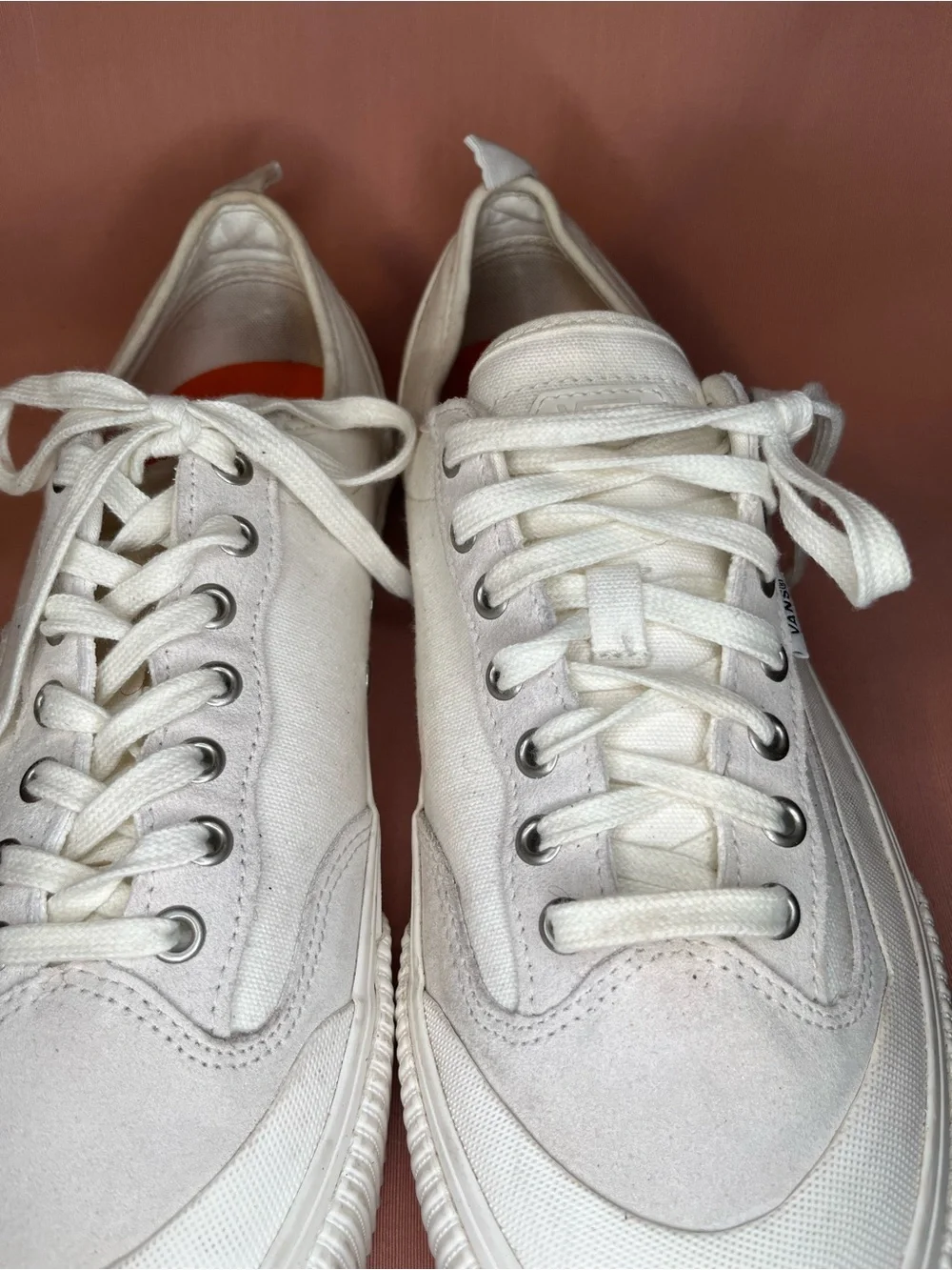 Vans Men's Cream Low-Top Sneakers