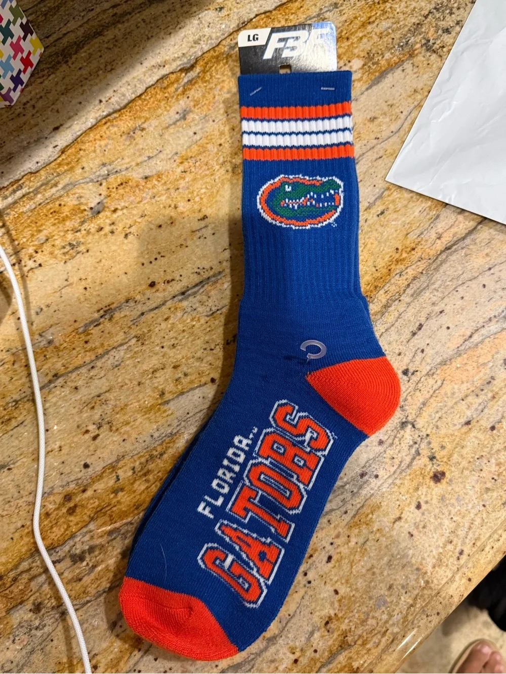 Florida Gators basketball unisex Men's Crew Socks - Blue/Orange