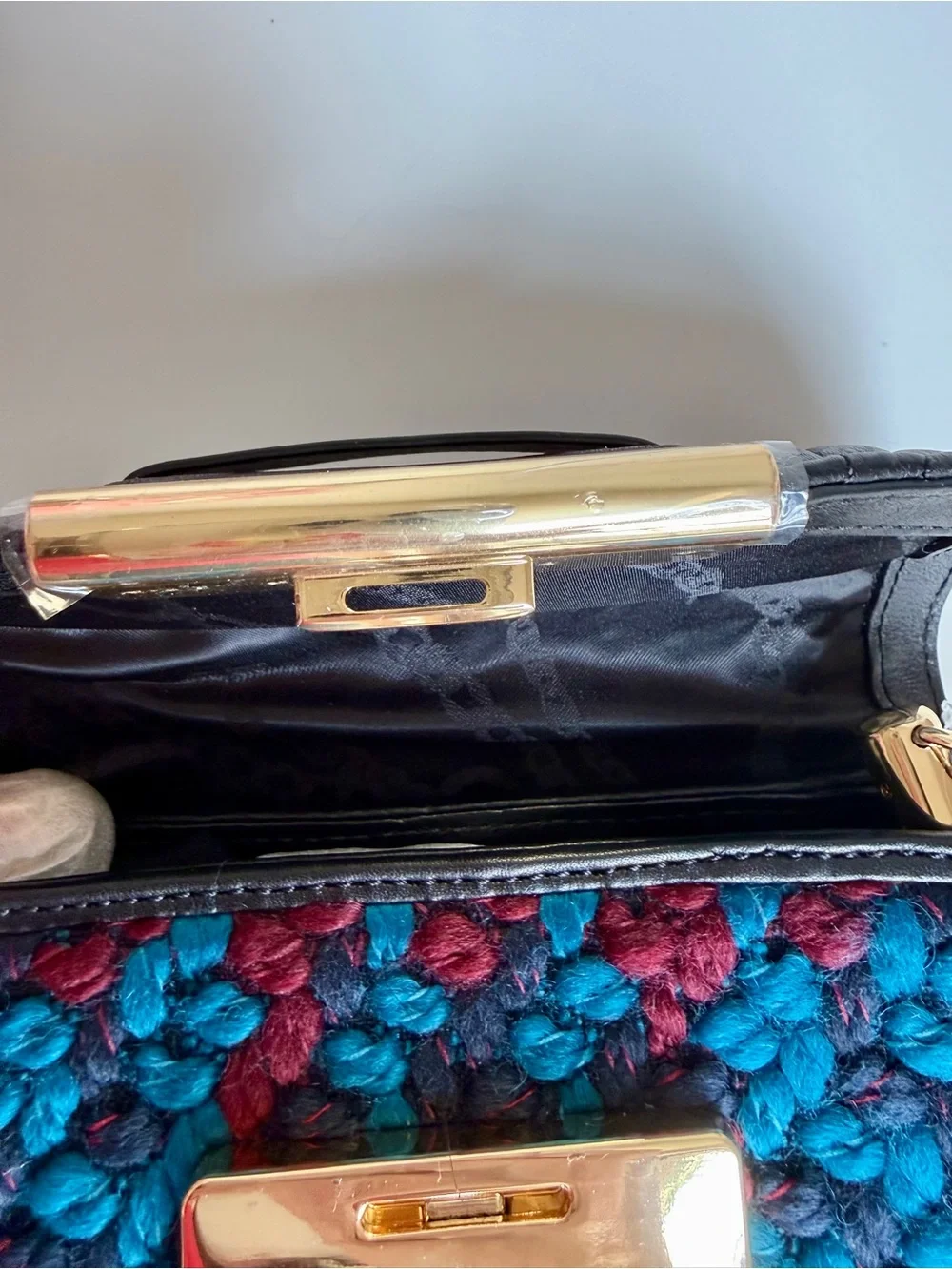 Juicy Couture NWT Balboa Mini Crossbody Black Multi Tweed Leather