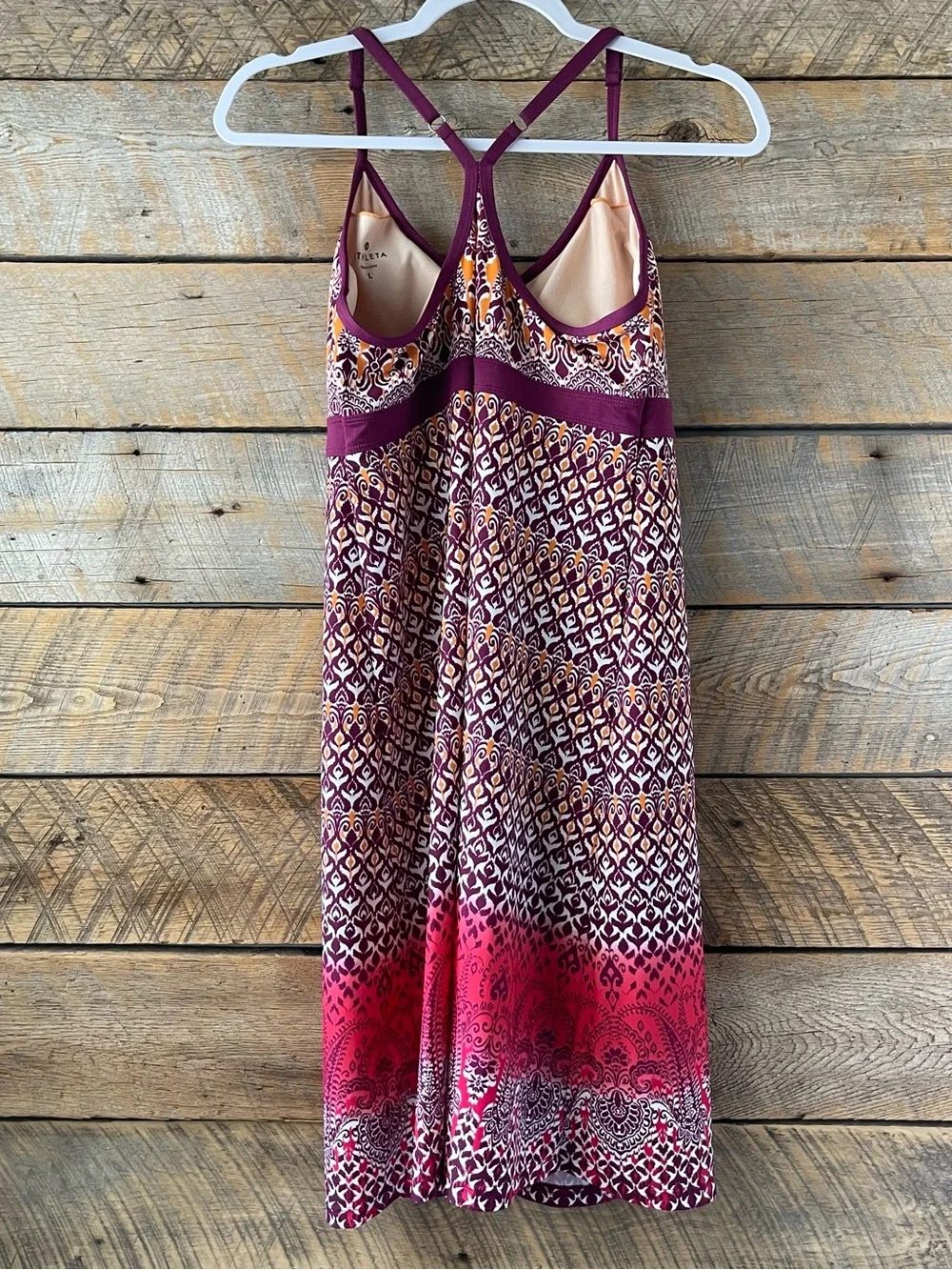Athleta Printed Shorebreak Swim Dress Womens Large Swimwear Activewear