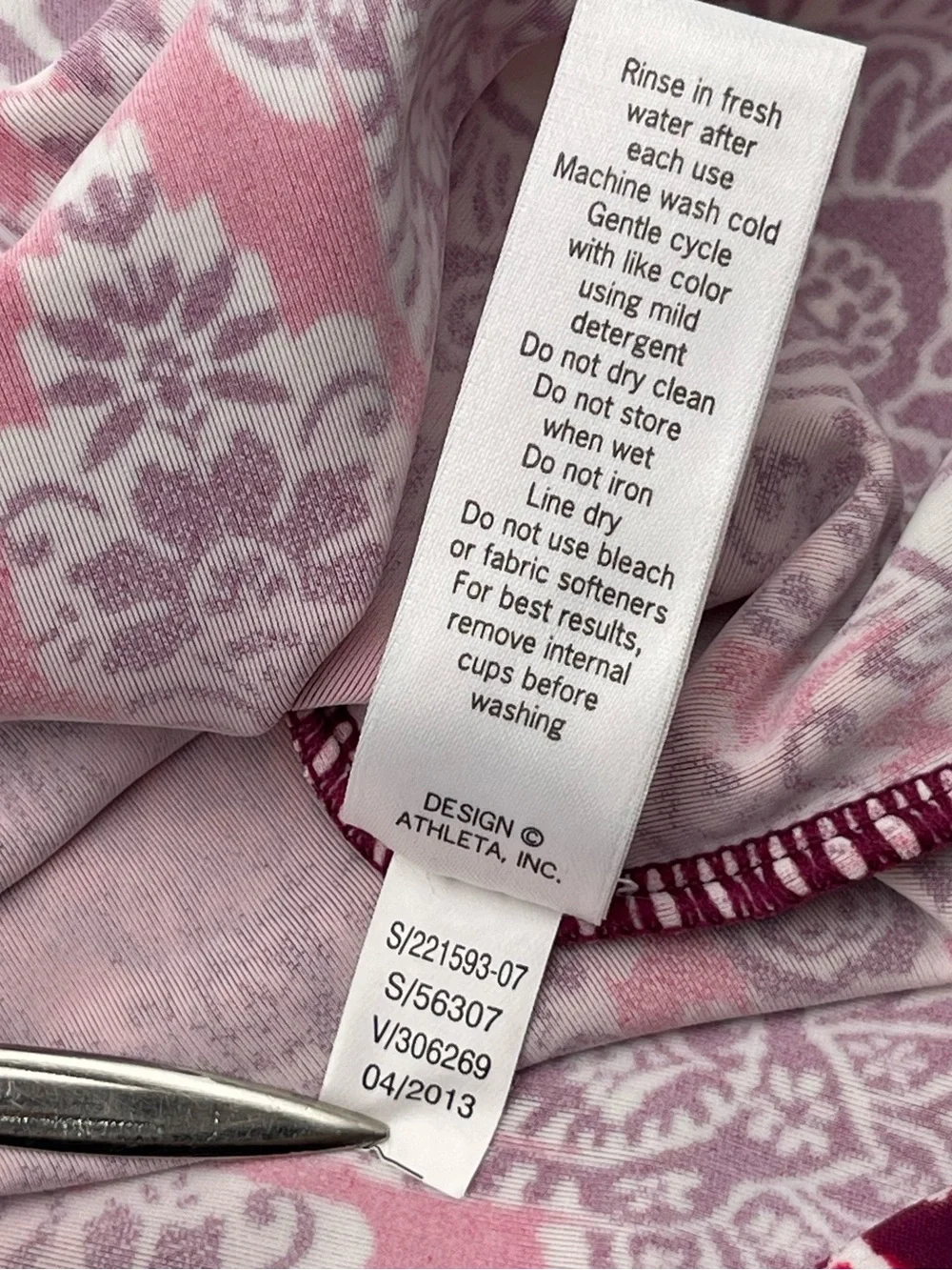 Athleta Printed Shorebreak Swim Dress Womens Large Swimwear Activewear