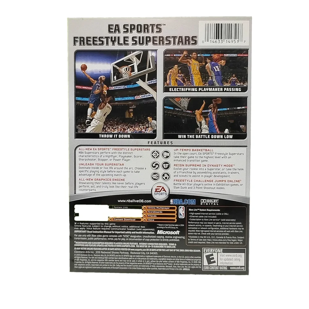Electronic Arts NBA Live 06 Xbox Disc 2005 Basketball Sports Simulation NTSC