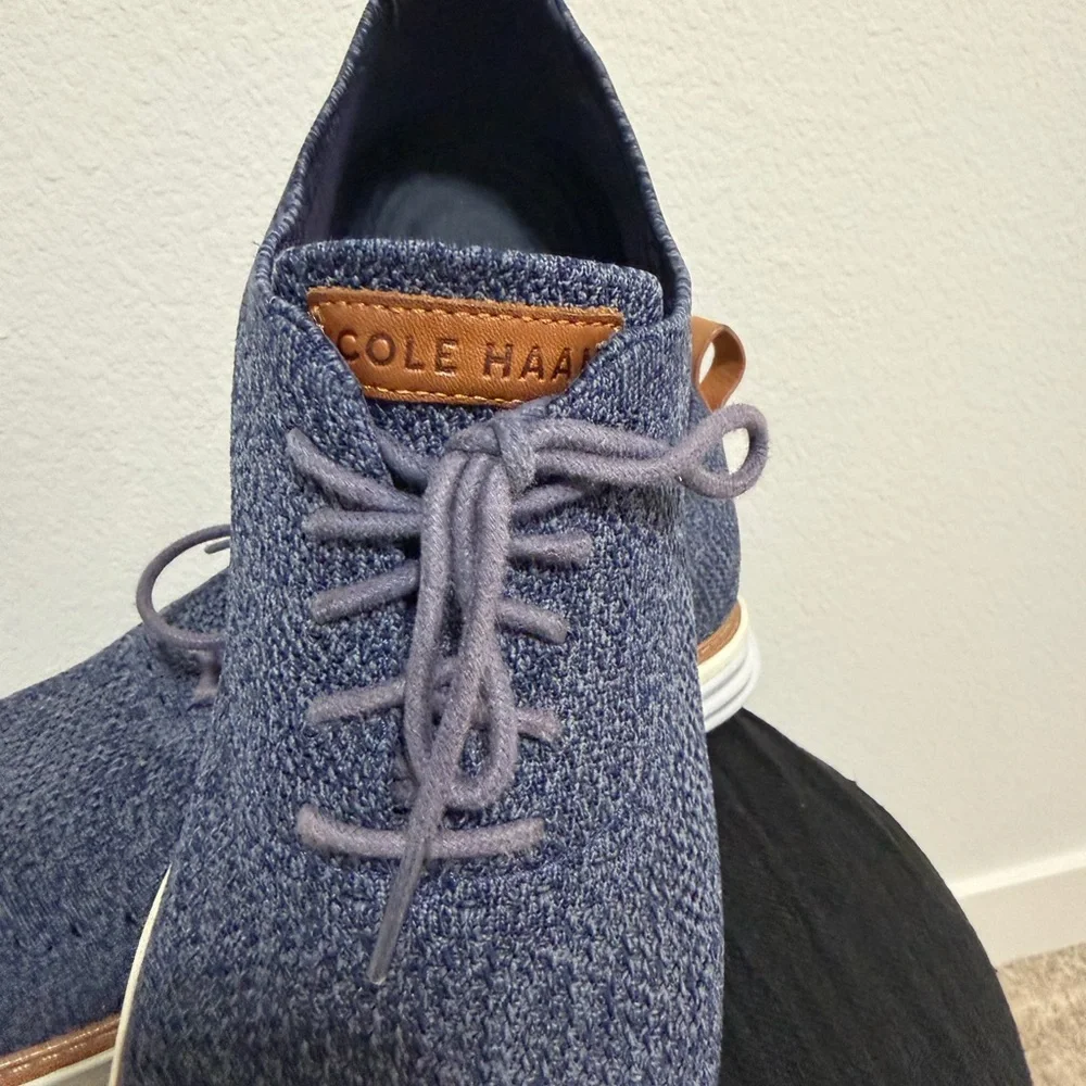 🔥SALE🔥Cole Haan Men's Navy Knit Oxford Shoes