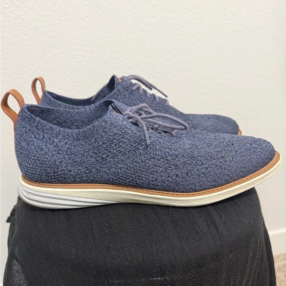 🔥SALE🔥Cole Haan Men's Navy Knit Oxford Shoes