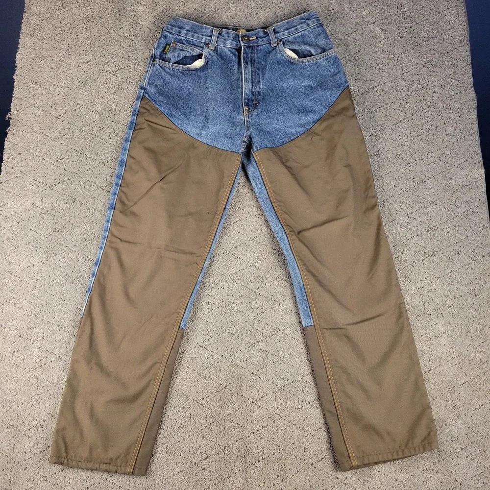 Cabelas Jeans Mens 34x32 Blue Brushguard Straight Leg Hunting Workwear Denim