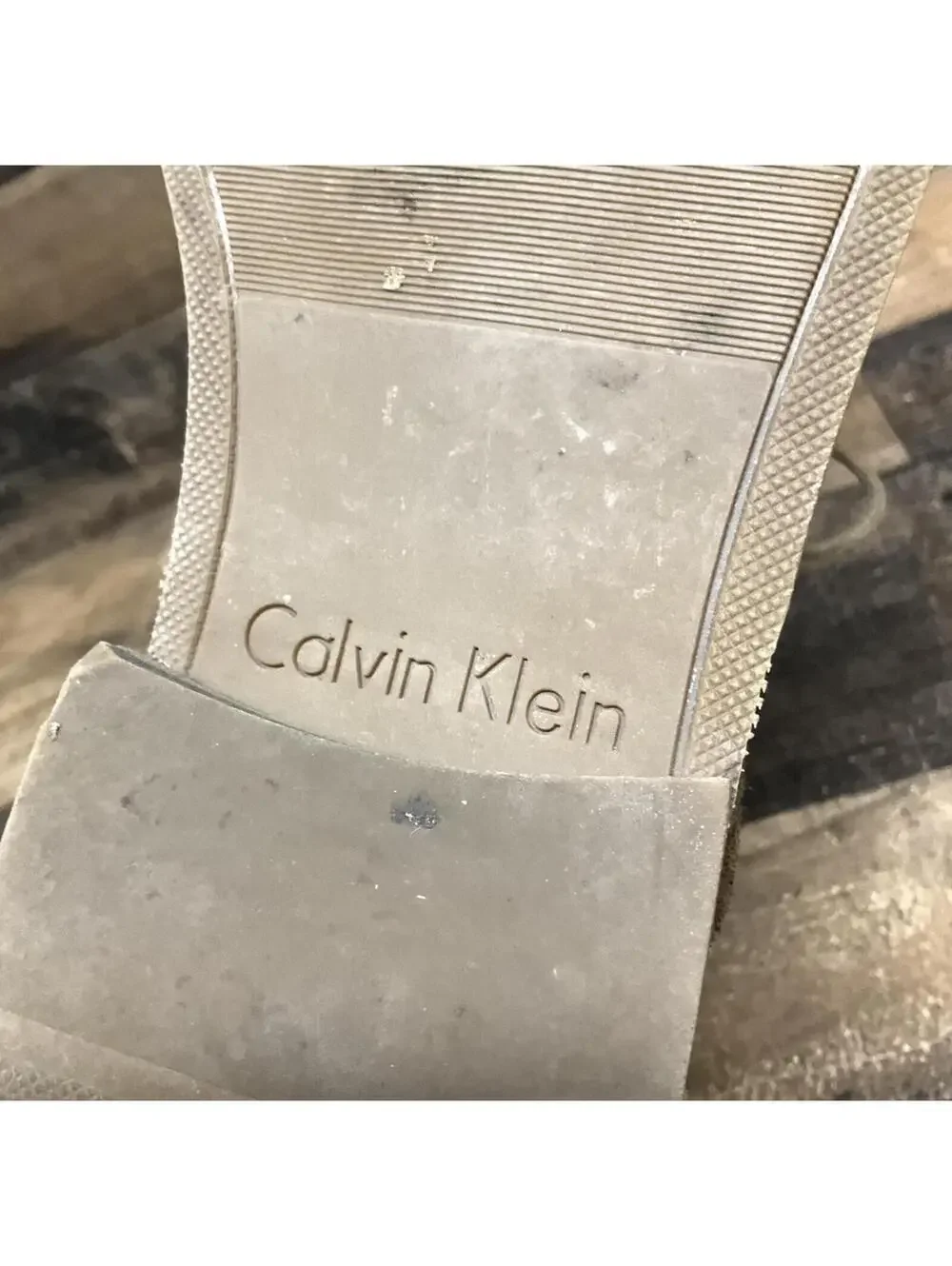 Calvin Klein Men's Size 10 Hancock Grey Suede Lace Up Oxford Dress Shoes