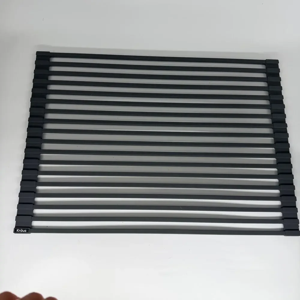 Kraus KRM-11DG Roll-Up Dish Drying Rack — Dark Grey, New in Box
