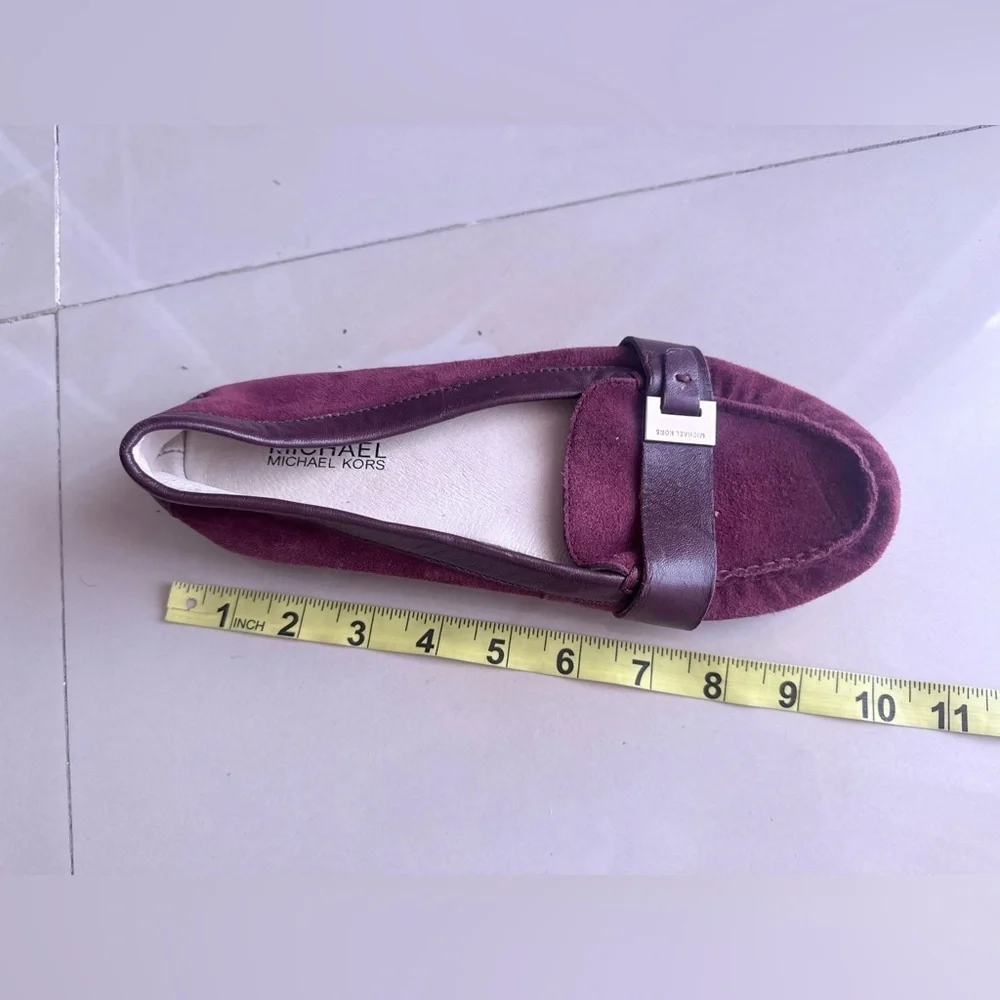 Women's Loafers Women’s Michael Kors Burgundy Suede Moccasin Loafer  8M