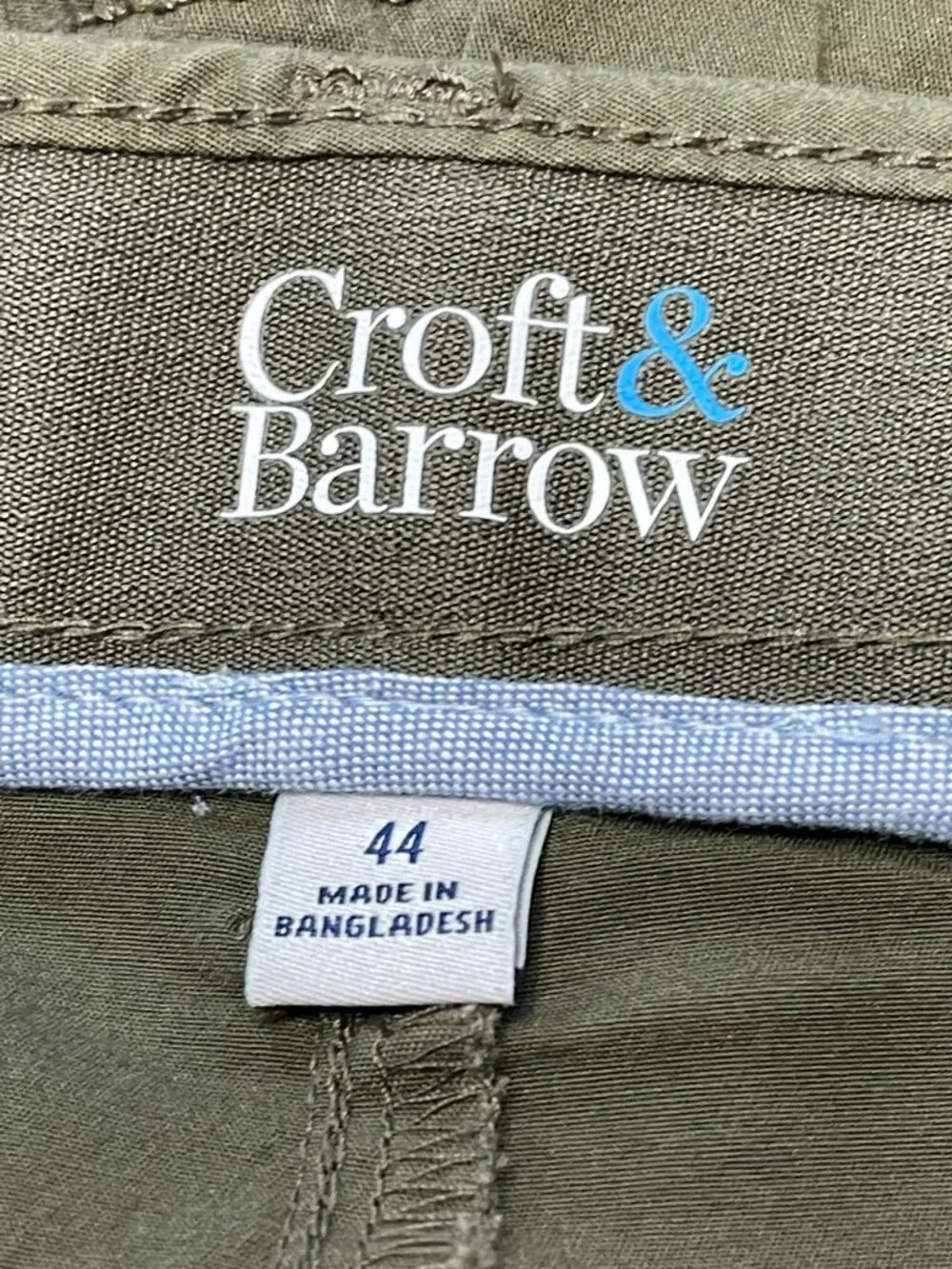 Mens Green Cargo Shorts 44W Lightweight Cotton Outdoor Wear