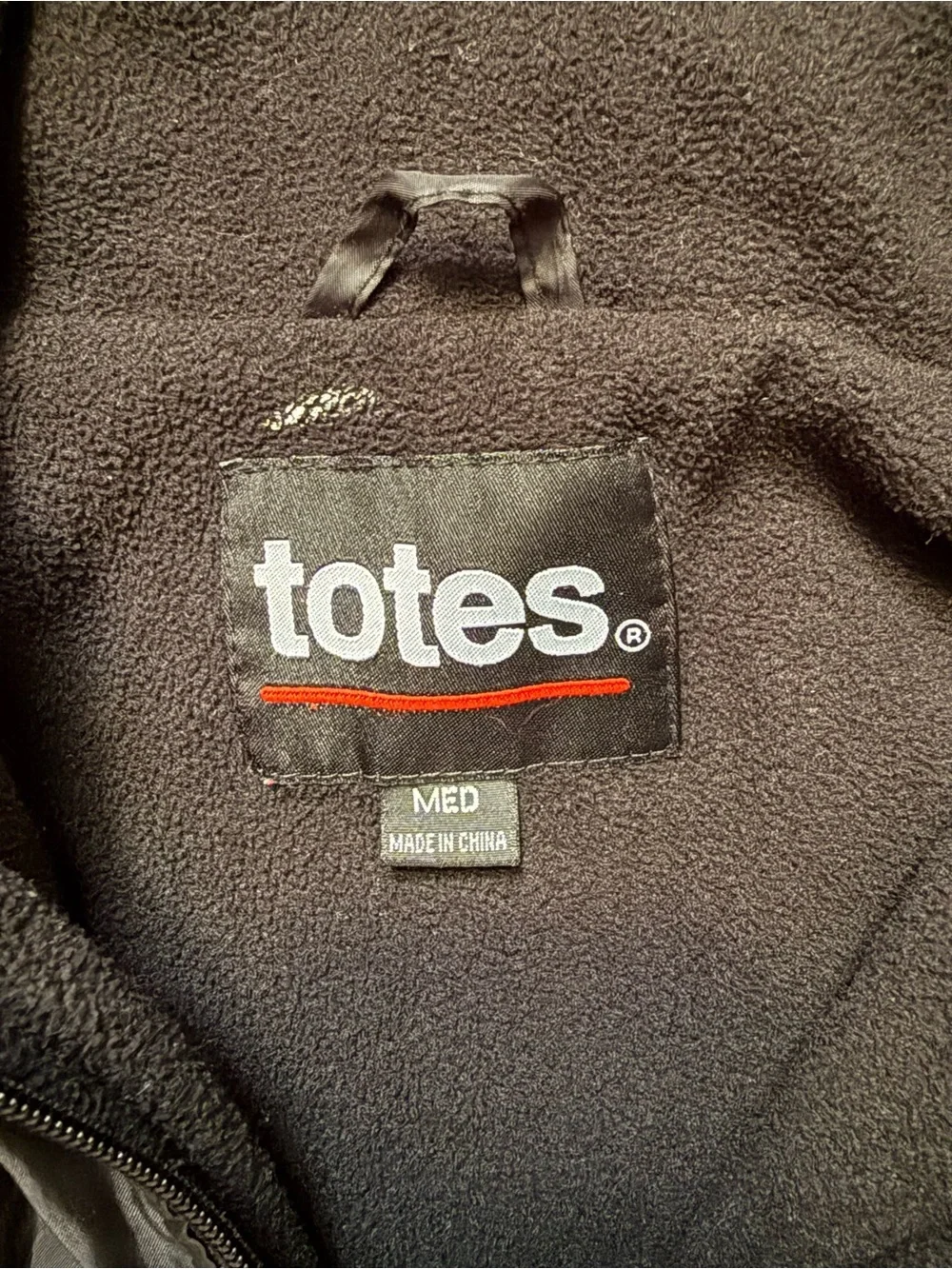 totes Black Hooded Windbreaker Jacket