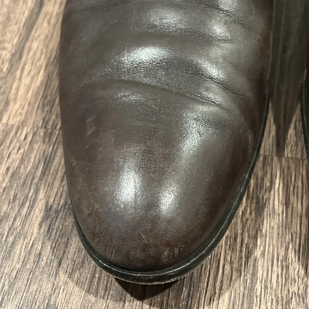 HUGO BOSS Brown Leather Oxford Dress Shoes Men's Size 11 Made In Italy