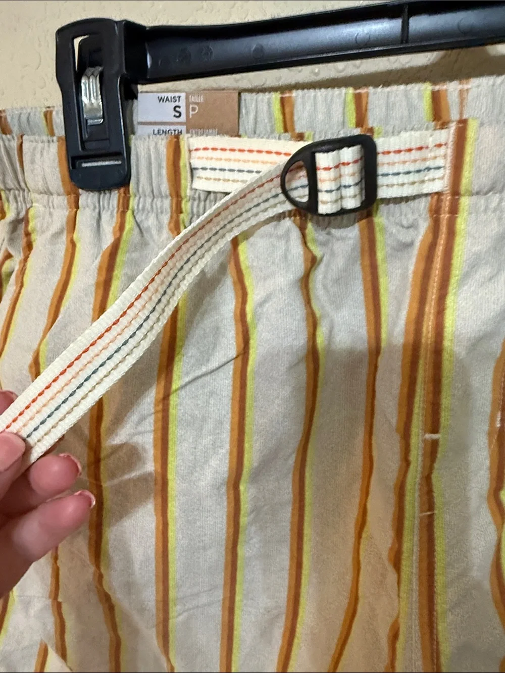 PrAna indigo heritage short Men's Beige Striped Athletic Shorts with Drawstring