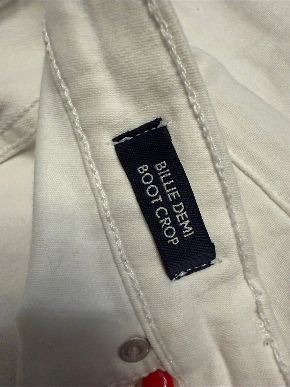 J Crew Billie Demi Boot Crop Jeans - White