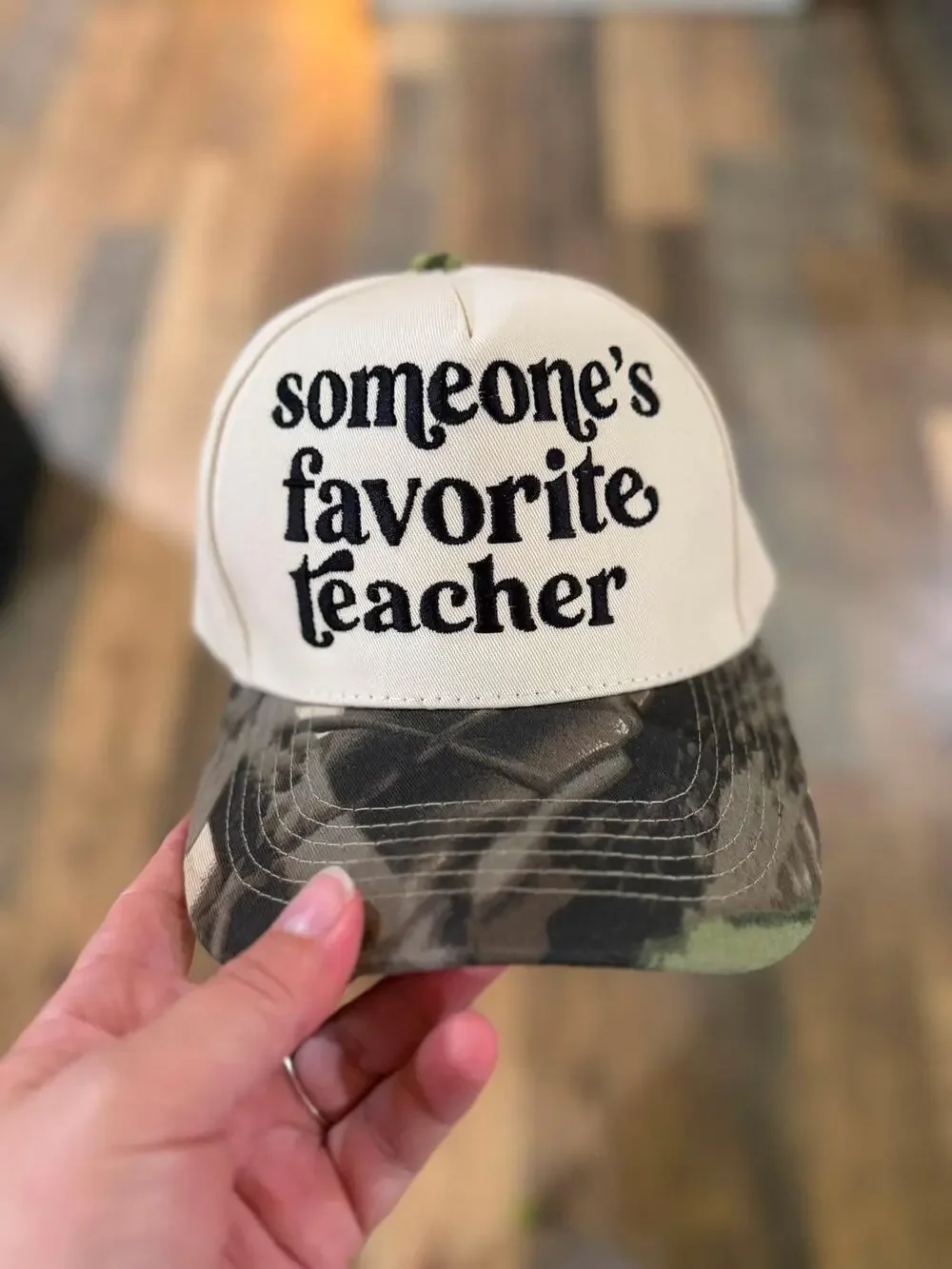 Tired Teachers Social Club Pink Trucker Hat Snapback Embroidered Cap