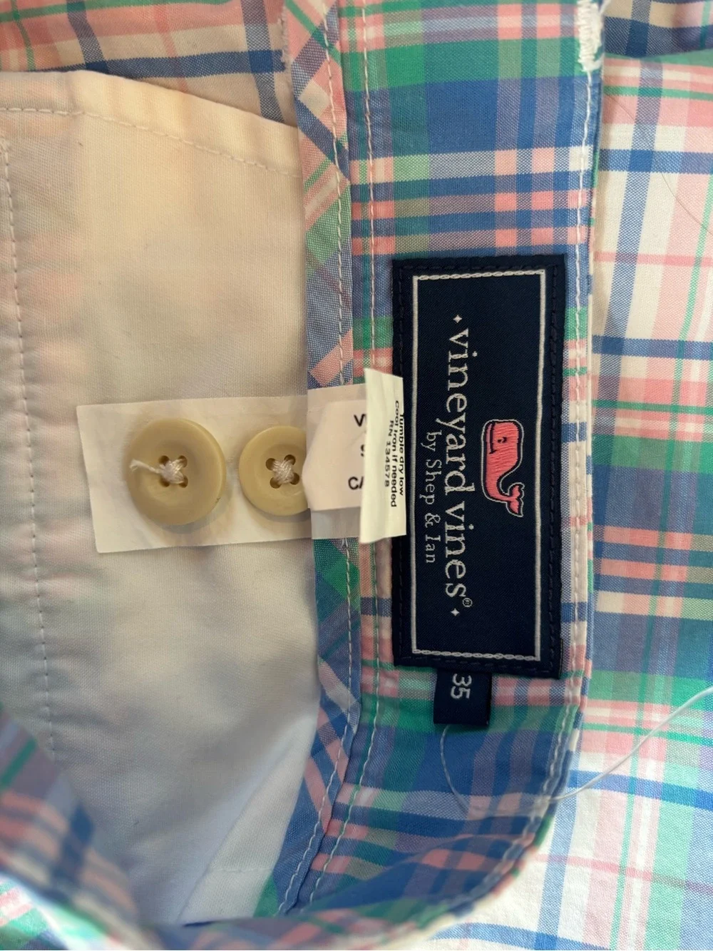 Vineyard Vines Breaker Short Plaid Flat-Front Shorts in Blue, Green, Pink& White