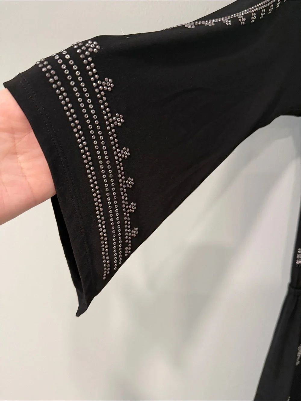 Michael Kors Black Mini Dress with Silver Stud Accents