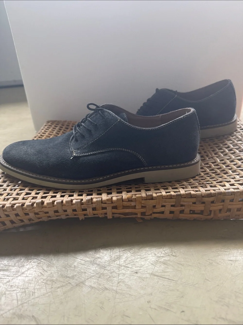 Banana Republic Men's Suede Lace-Up Shoes in Dark Blue