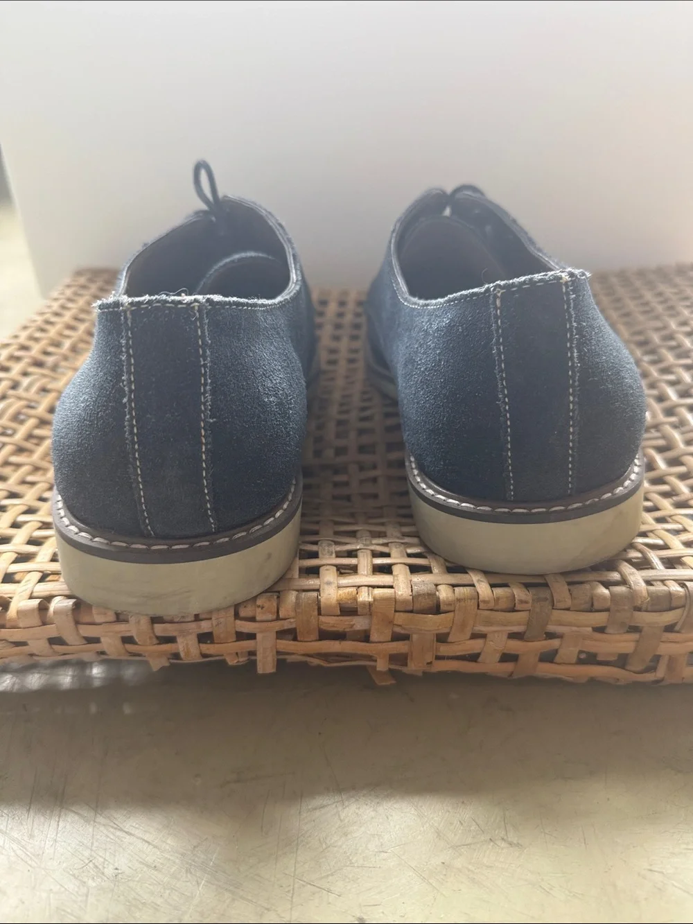 Banana Republic Men's Suede Lace-Up Shoes in Dark Blue
