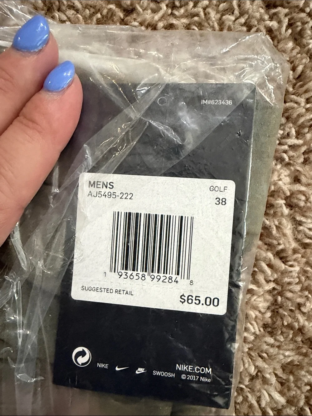 Olive Green Men's Golf Shorts — New in Packaging