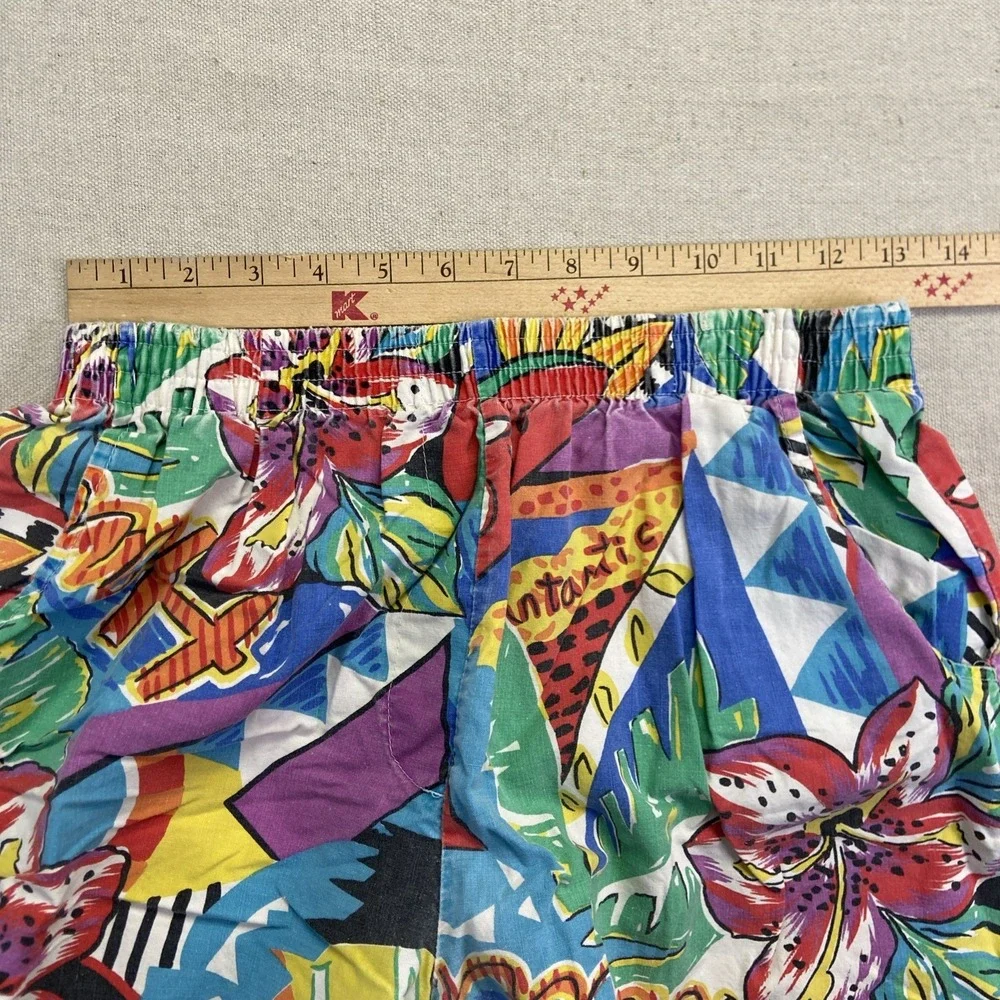 Club Caribe Shorts Mens M Floral Hawaii AOP Cotton Vintage 80s 90s Summer