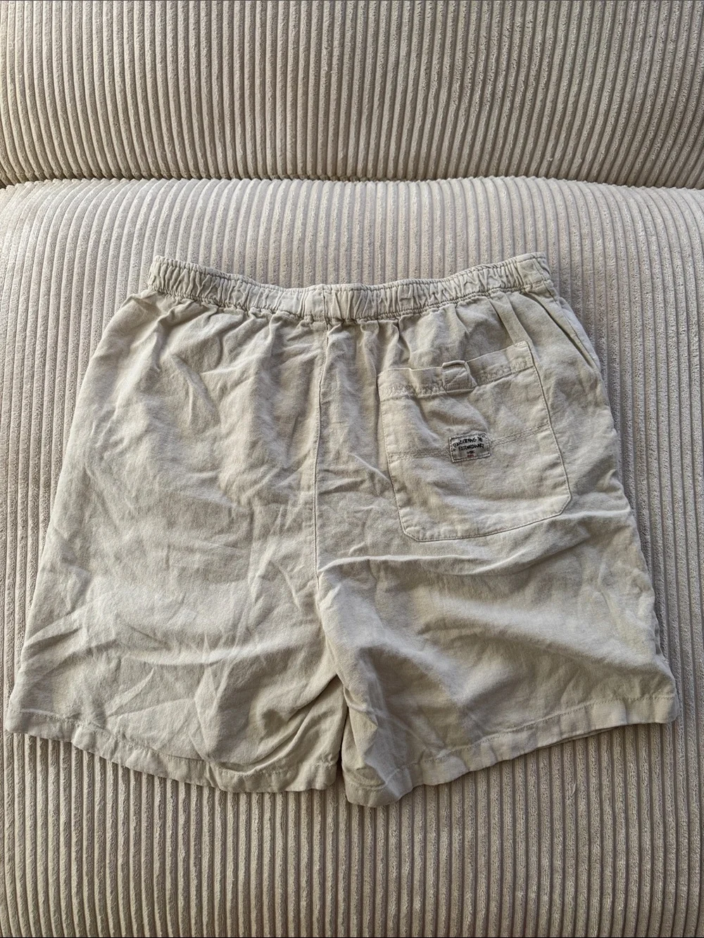 Zara Beige Drawstring Flat Front Men’s Shorts