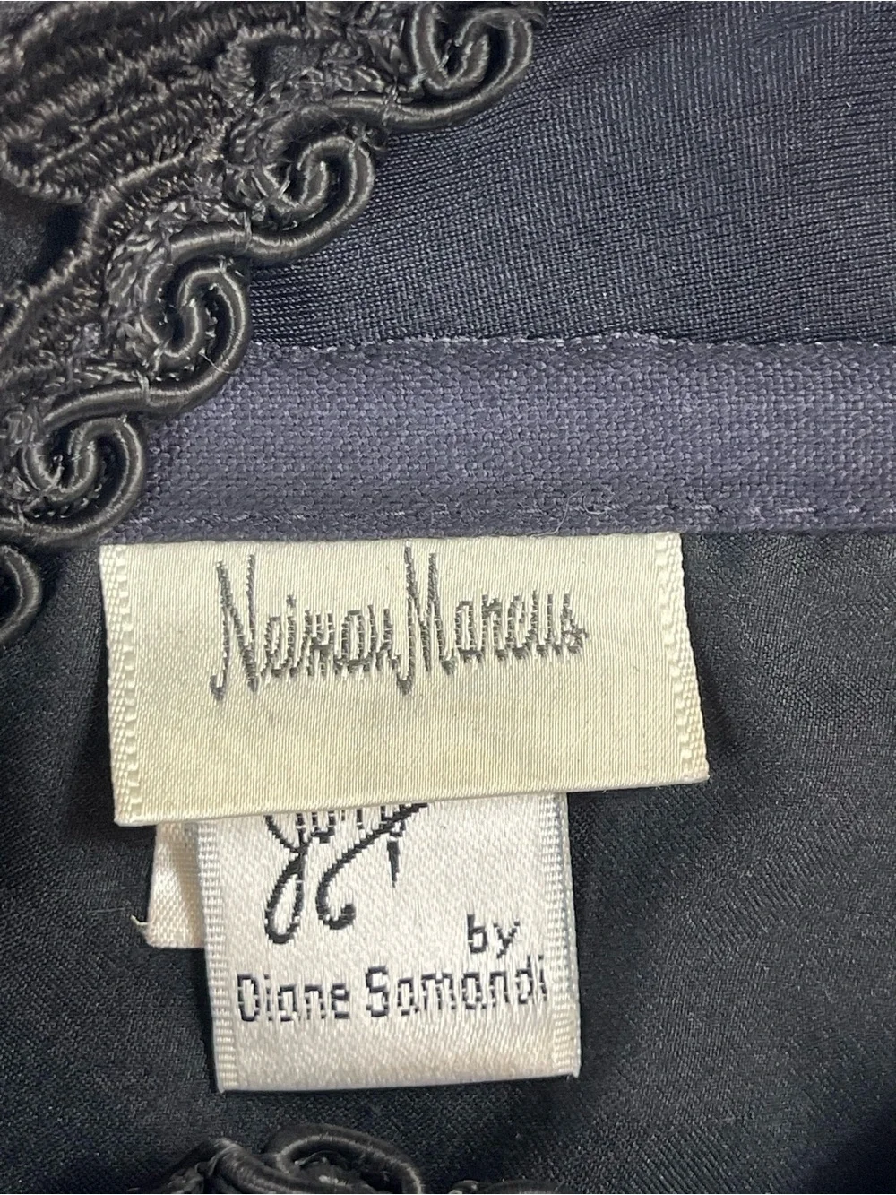 Vintage Neiman Marcus Jonquil by Diane Samandi Black Lace Crop Top Bralette M