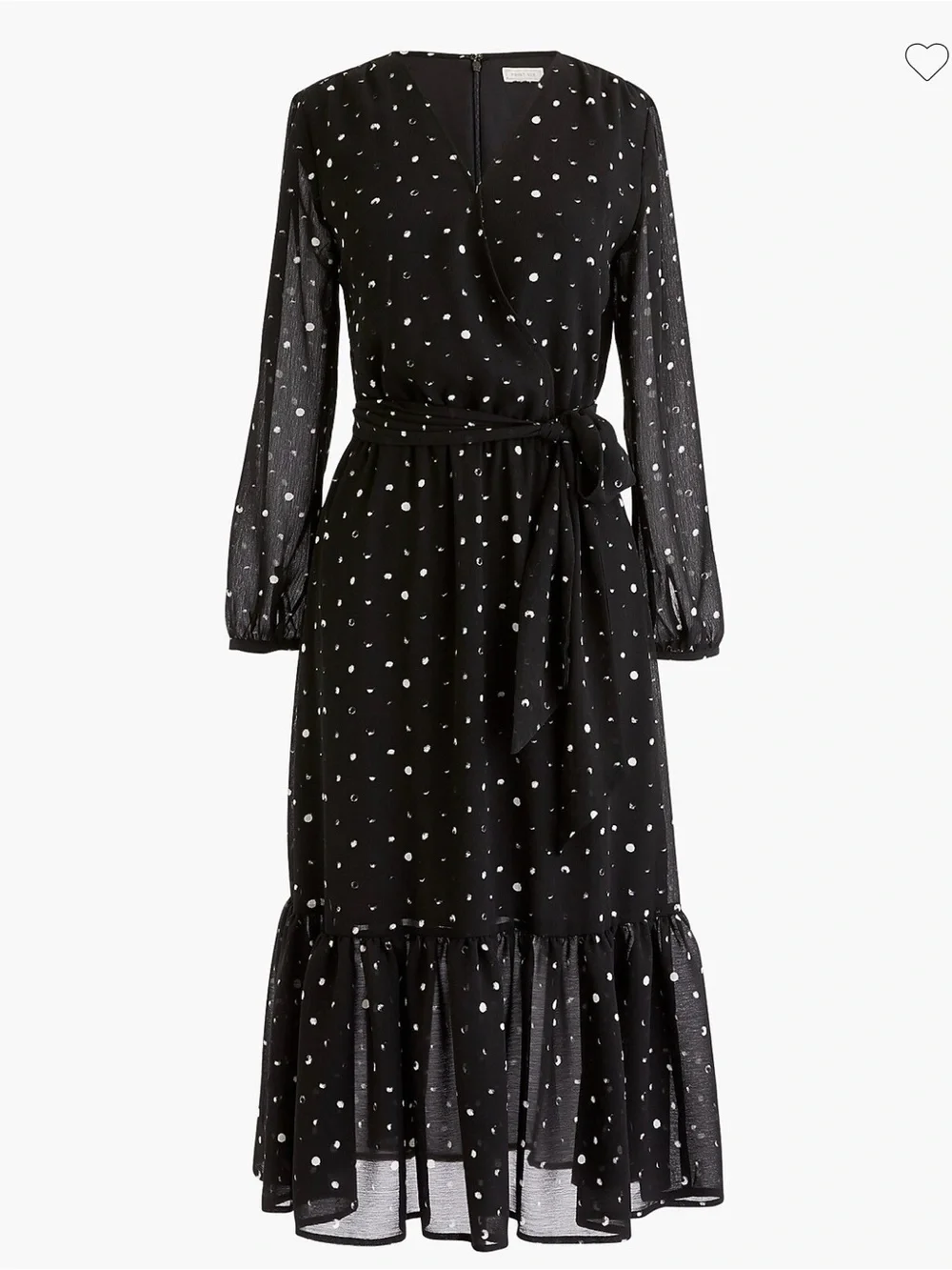 NWT J.Crew Point Sur faux-wrap dress in crinkle chiffon