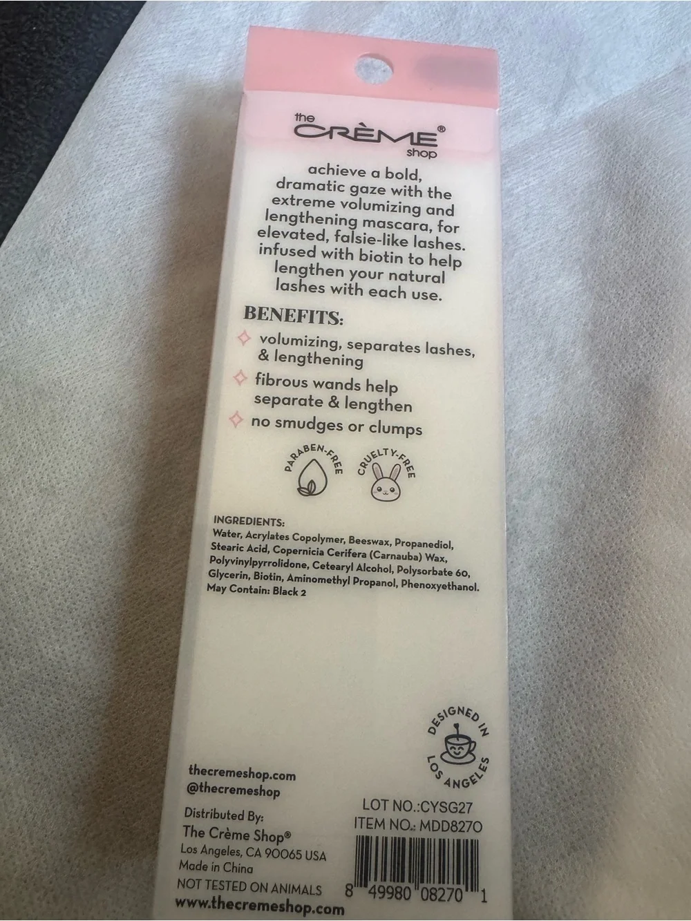 The Crème Shop 3D Mascara Dramatic Duo - Dramatic Volume & Falsie Effect