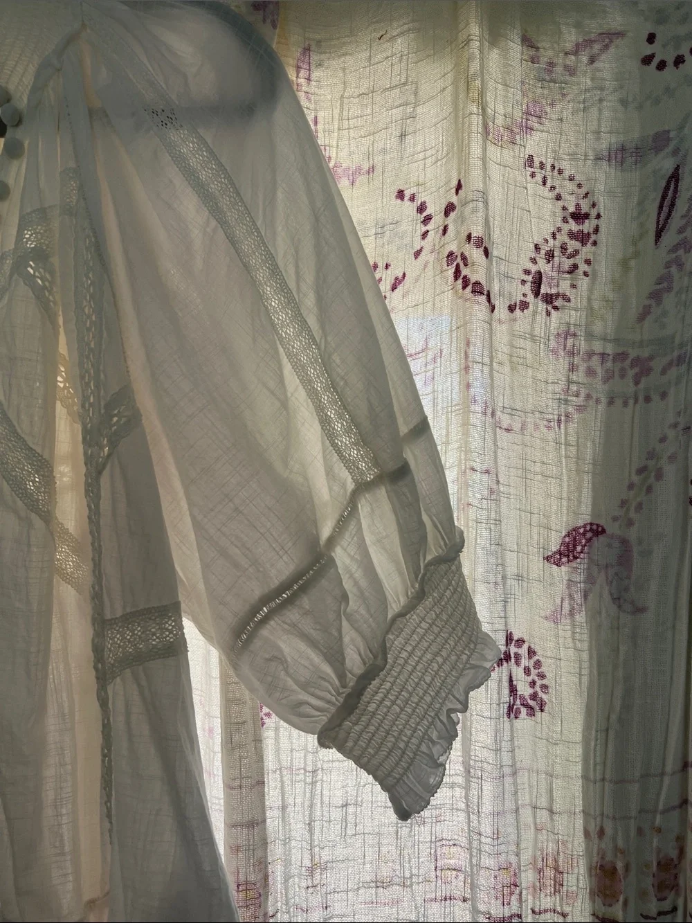 Anthropologie sheer white