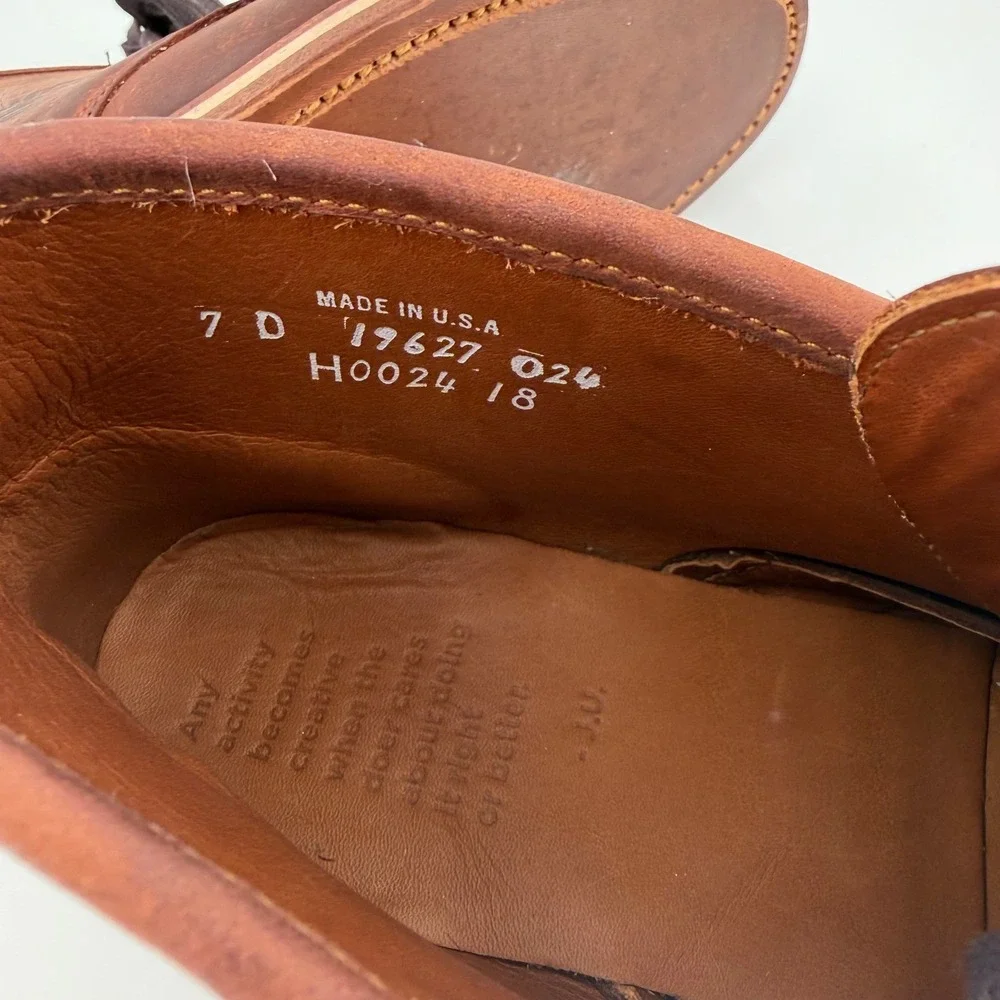 HELM USA Made Pull Up Leather Chukka Boots‎ Brown Heritage Quiet Luxury Mens 7D