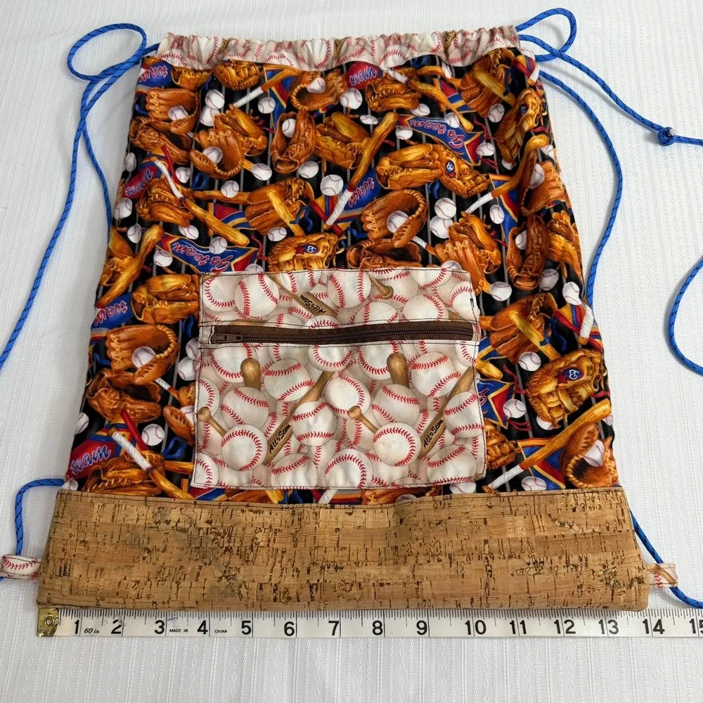 Handmade drawstring backpack