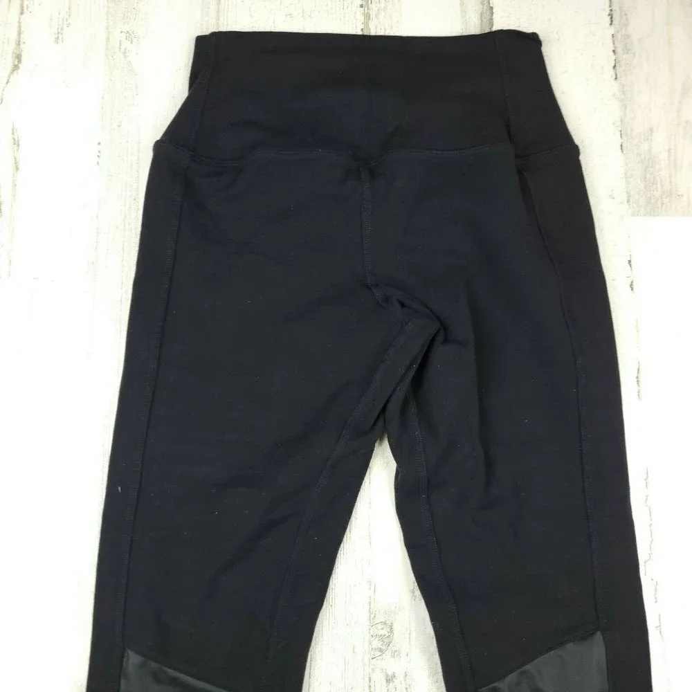 Alo Yoga Moto Leggings Black Mesh High Waist Compression Yoga Pants XS 27”