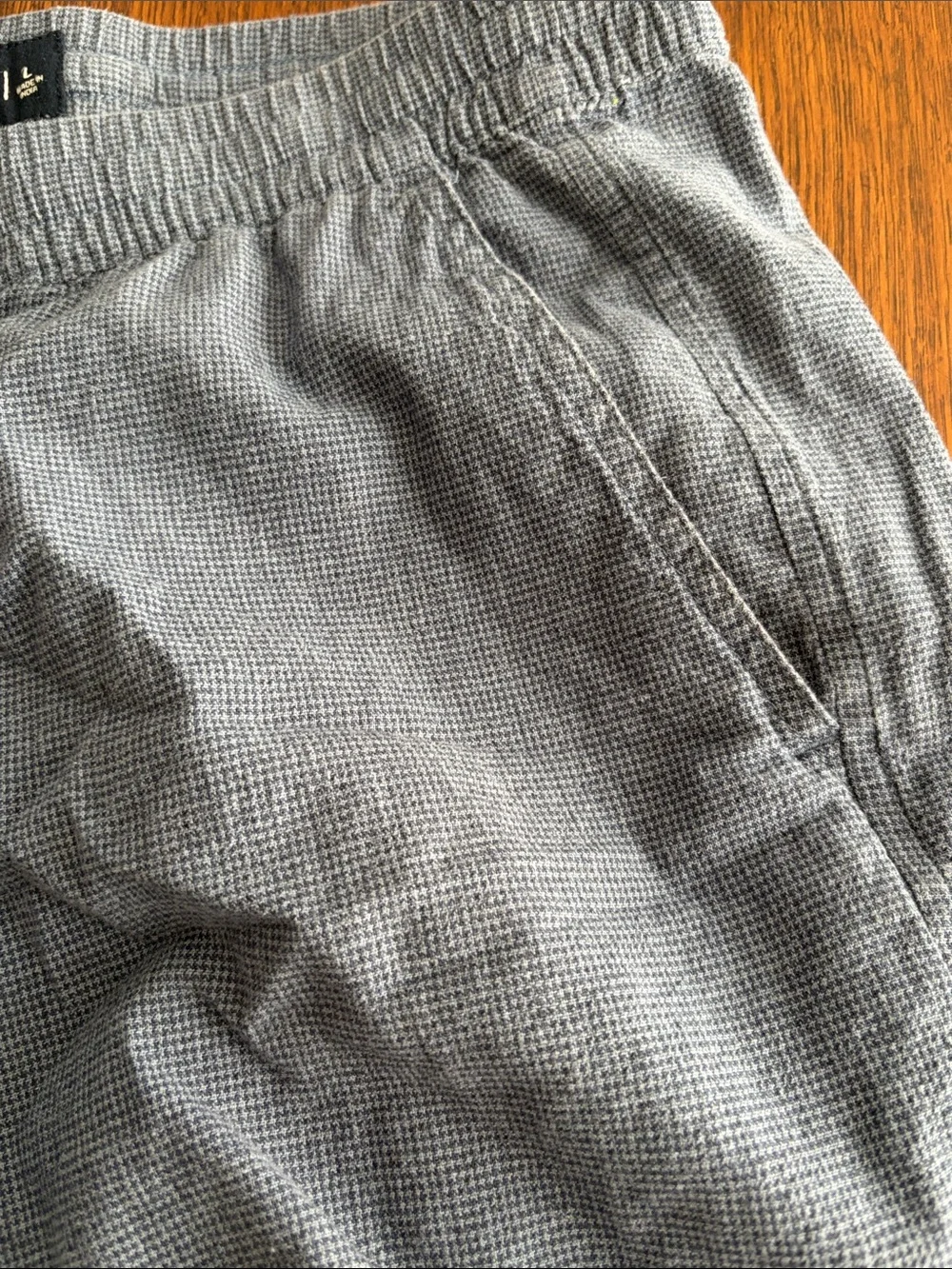 Abercrombie & Fitch Blue Houndstooth Stretch Shorts