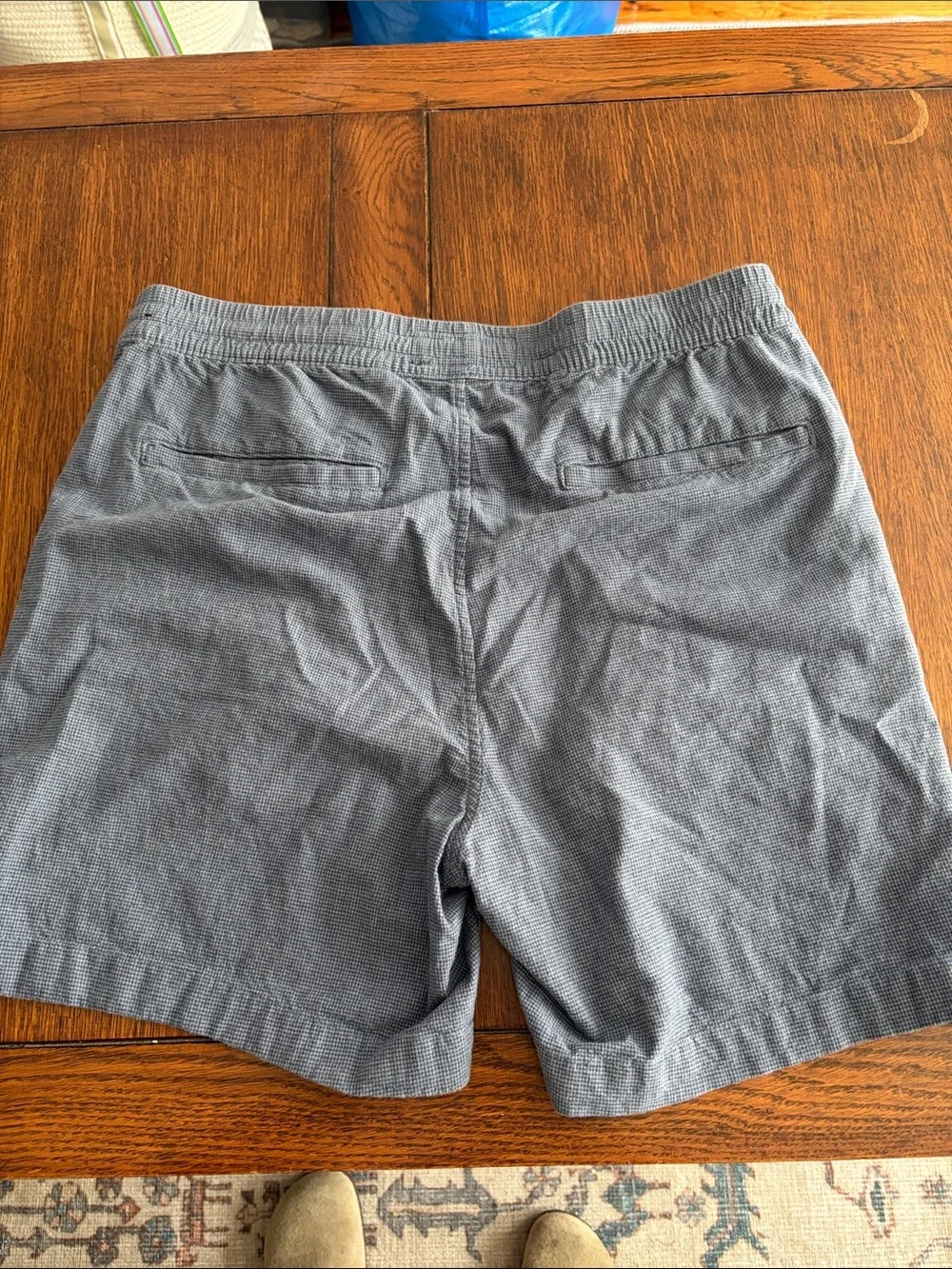 Abercrombie & Fitch Blue Houndstooth Stretch Shorts