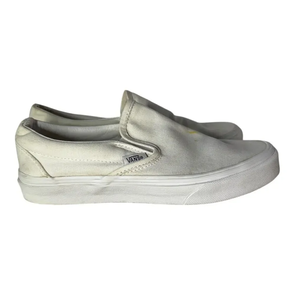 Vans Classic All Double White Sneakers Slip-On Women’s Size 7