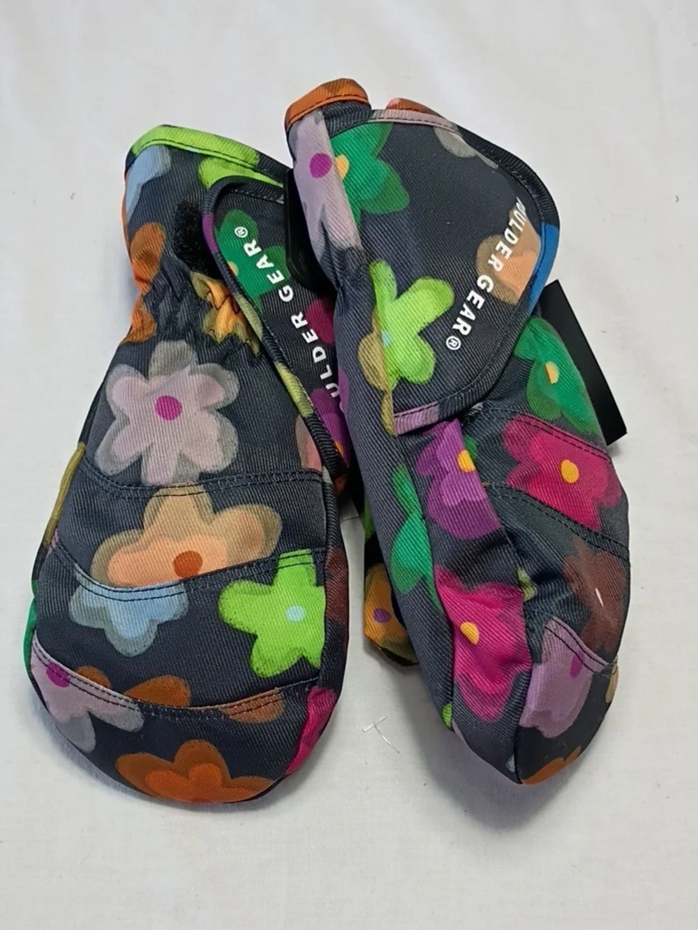 NWT Boulder Gear Toddler Girls Medium Flurry Chalk Floral Print Mittens Winter